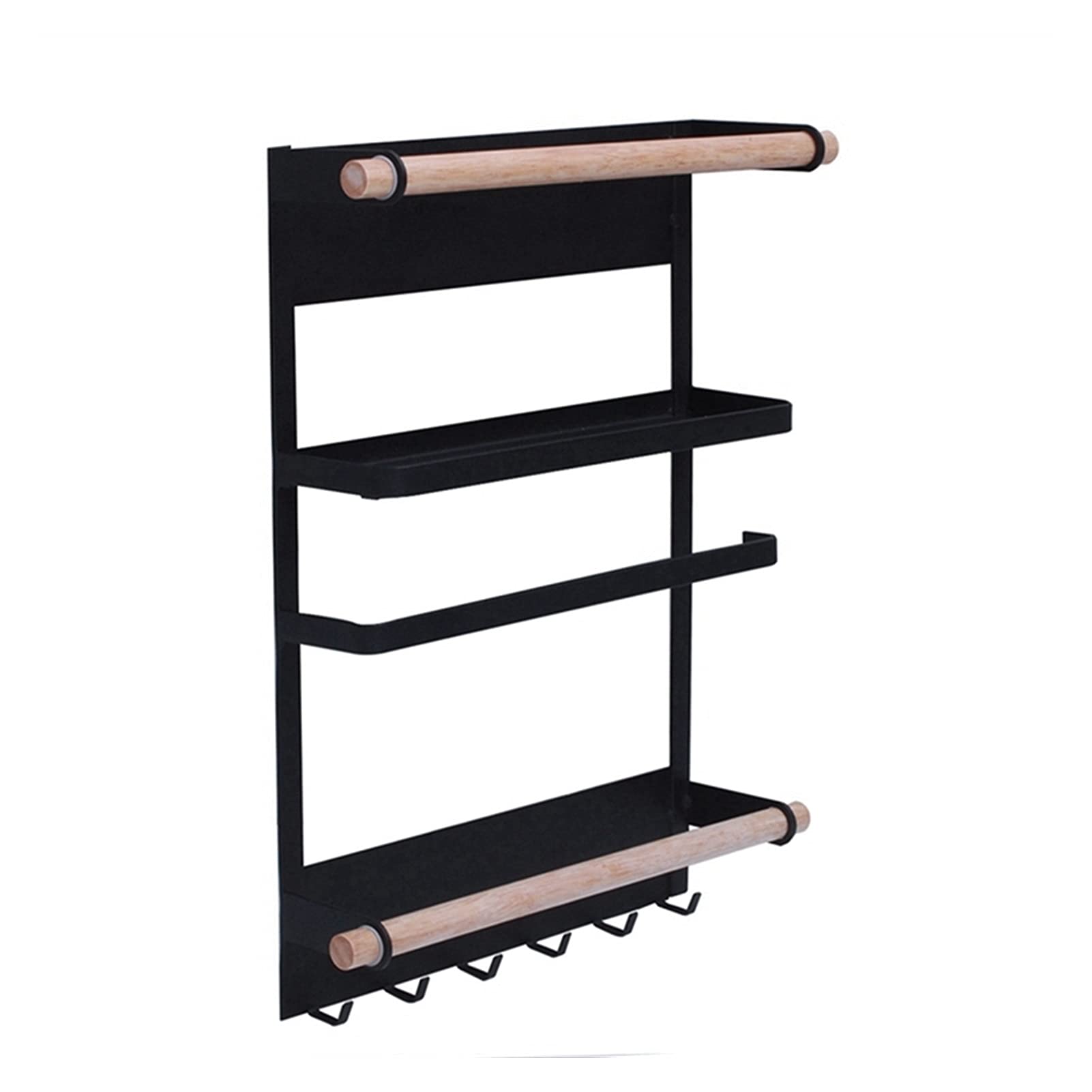 Magnetic Refrigerator Organizer - Heavy Duty Kitchen Roll Holder & Spice Rack, Wall Mounted or Fridge Mounted Paper Towel Storage Shelf - Perfect for Small Kitchen Space Organization and Pantry Storage