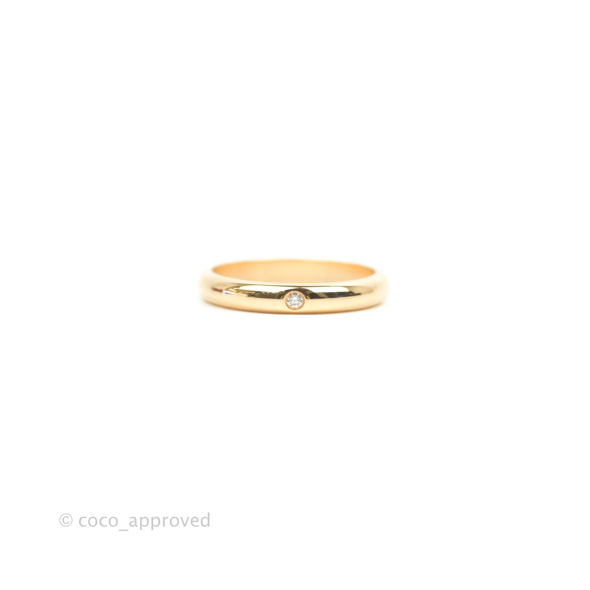 Cartier 1895 18K Rose Gold Diamond Engagement Ring - Size 4.6 (US) for Women, Bridal Jewelry & Wedding Bands - Perfect for Proposals, Anniversaries & Special Occasions