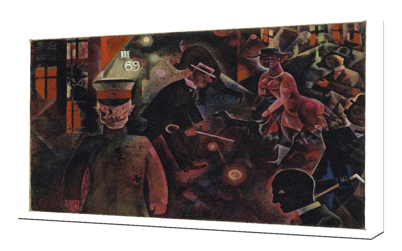 George Grosz Gefahrliche Straße Canvas Art Print - Museum-Quality Wall Art Decor - Stretched Canvas Wrap for Living Room, Bedroom & Office