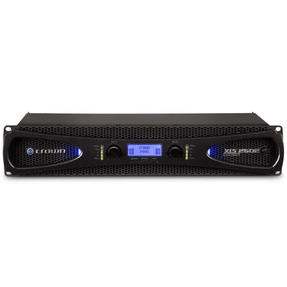 Crown XLS2502 Professional Power Amplifier - 750W 2-Channel for Live Sound, DJ, and Studio Audio Equipment