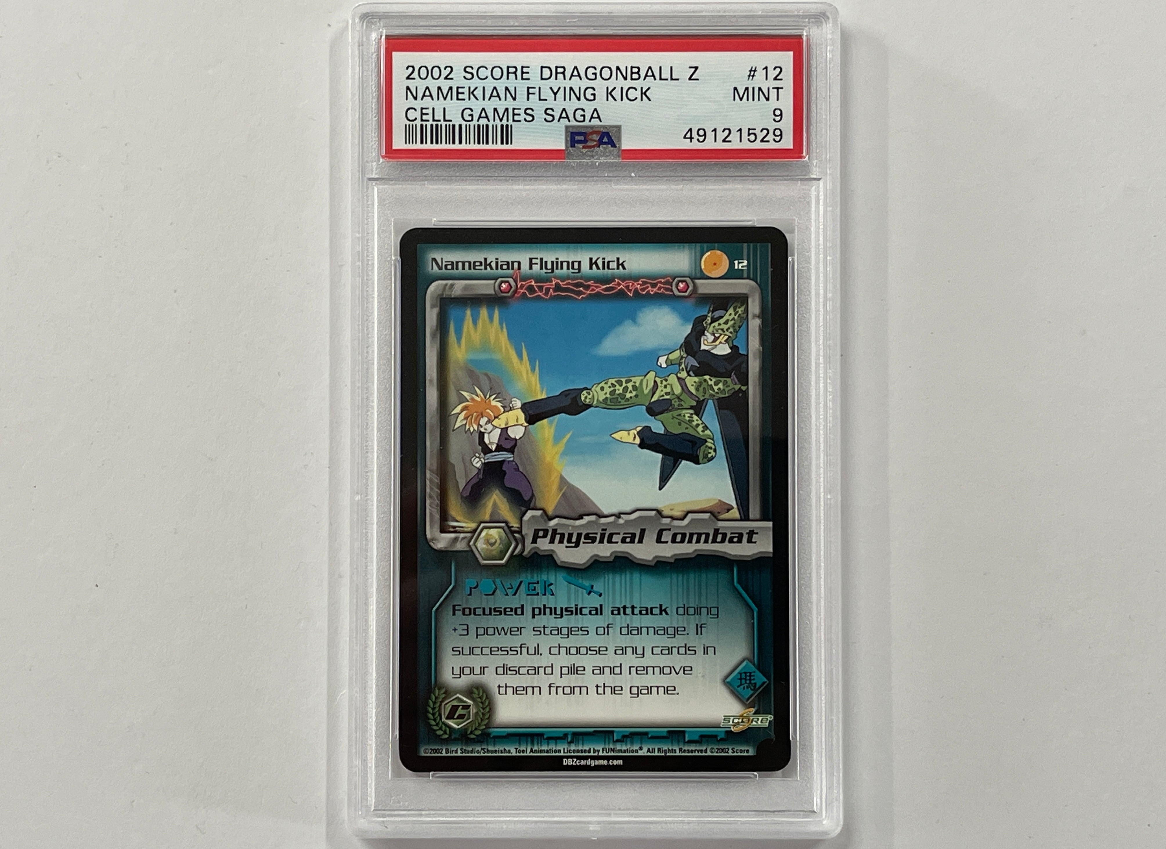 Dragon Ball Z #12 Namekian Flying Kick Cell Games Saga DBZ CCG Card PSA 9 Graded - Collectible Trading Card for Anime Fans & Card Game Enthusiasts