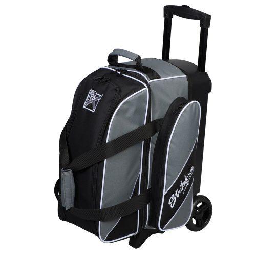 KR Strikeforce Fast Double Roller Charcoal Bowling Bag - Durable Travel Bowling Bag with Wheels for Easy Transport to Leagues & Tournaments