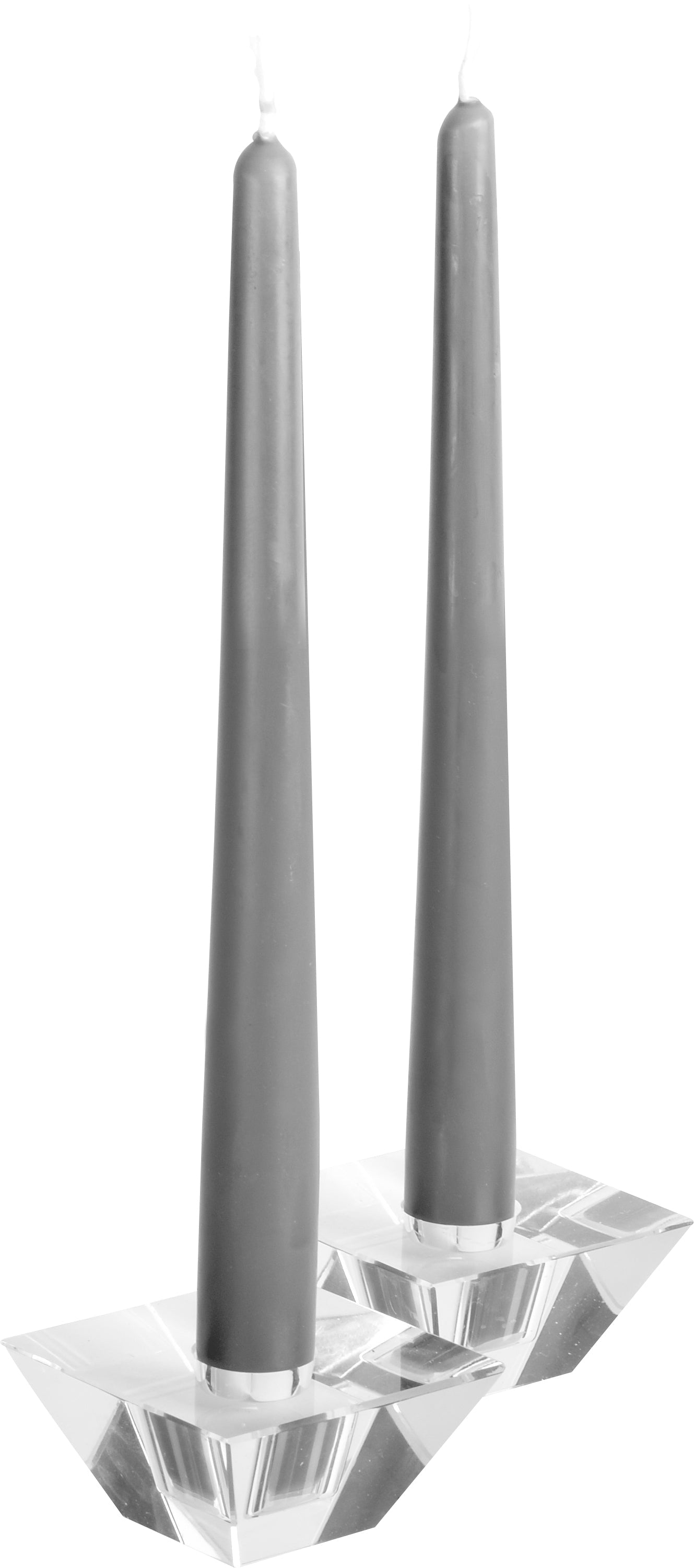 12 Inch Dark Gray Taper Candles - Premium Long-Lasting Dripless Candles for Weddings, Dinner Parties & Romantic Decor (Set of 6)