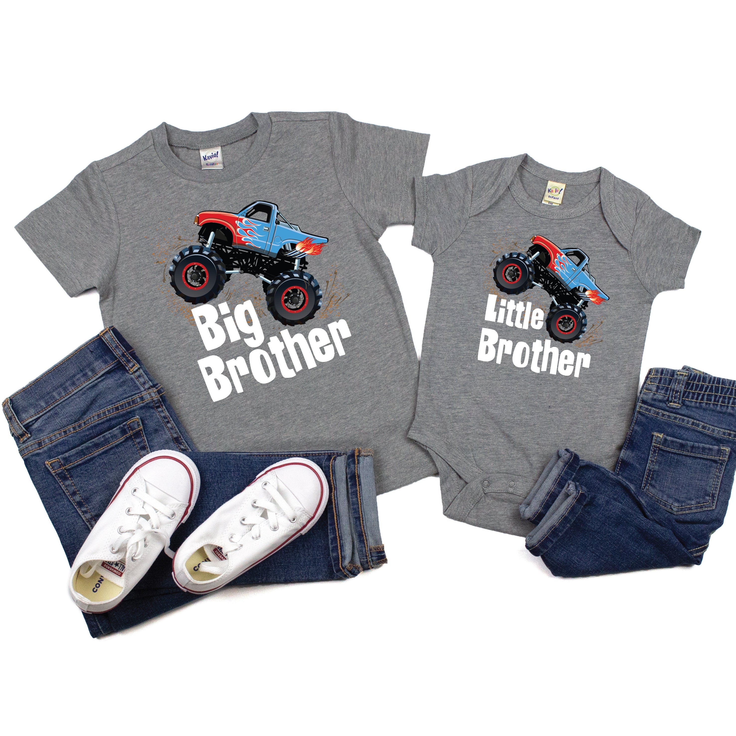 Big Brother Little Brother Matching T-Shirts - Cute Sibling Outfits for Family Photos & Special Occasions