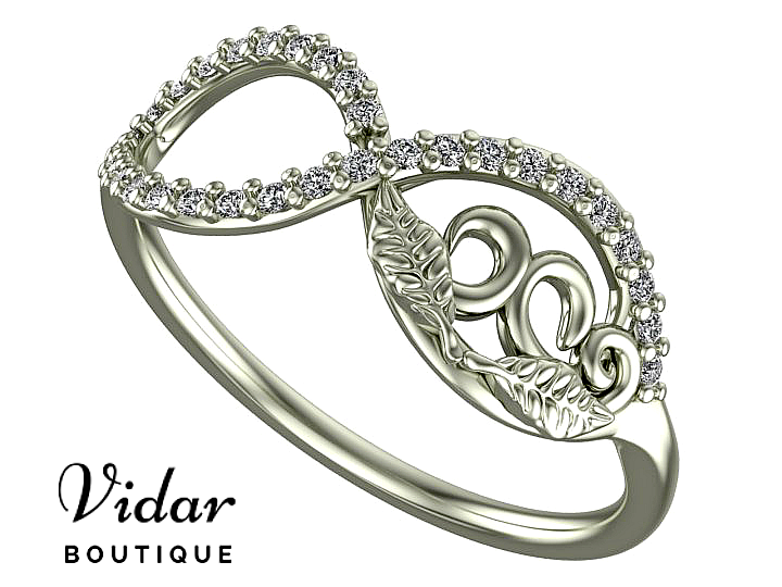 Infinity White Gold Wedding Ring for Women - Elegant 14K Solid Gold Band for Brides, Engagement & Anniversary Gifts | Perfect for Proposals, Weddings & Romantic Occasions