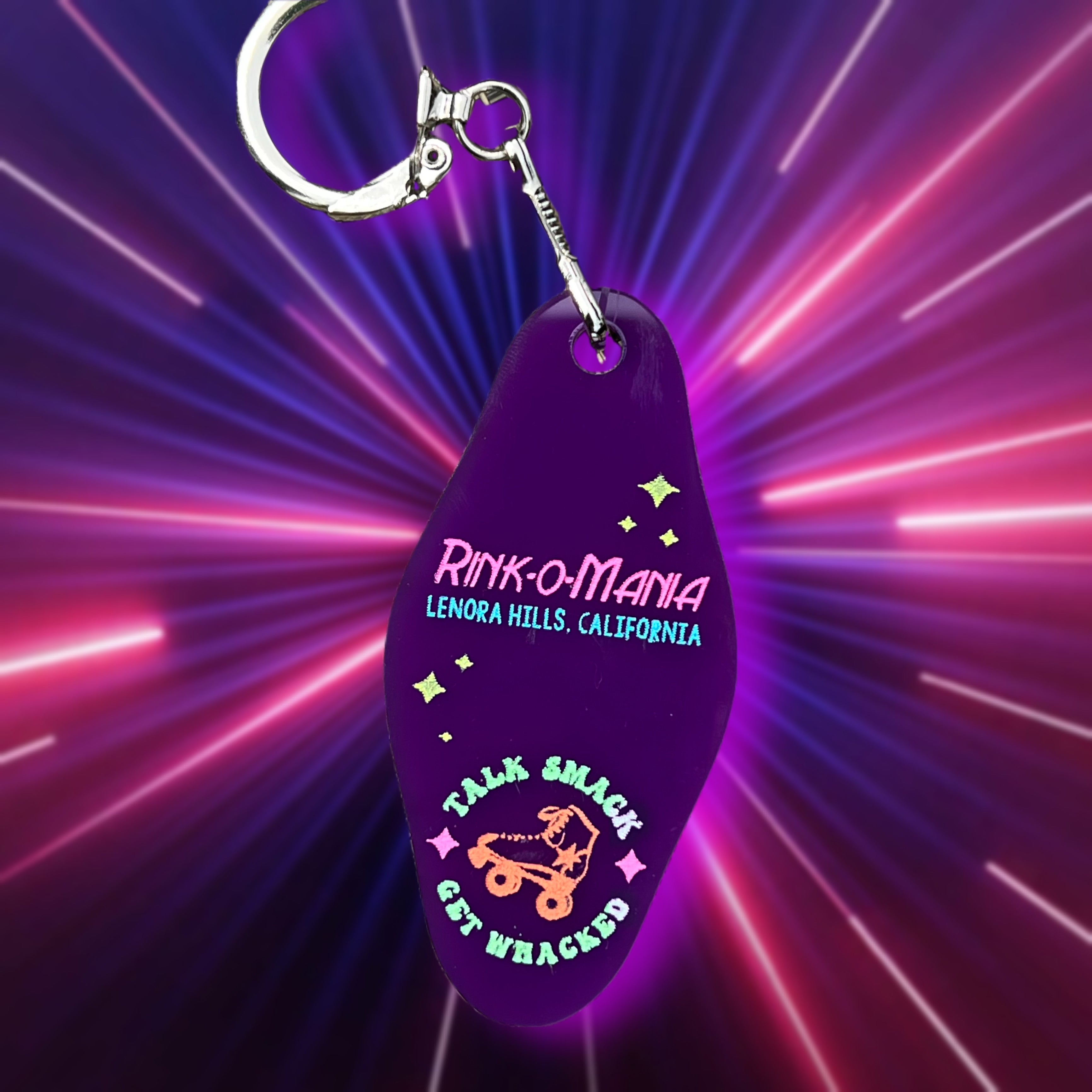 Rink o Mania Keychain - Durable & Stylish Ice Skating Key Ring for Skaters & Fans - Perfect for Gym Bags, Backpacks & Winter Sports Accessories