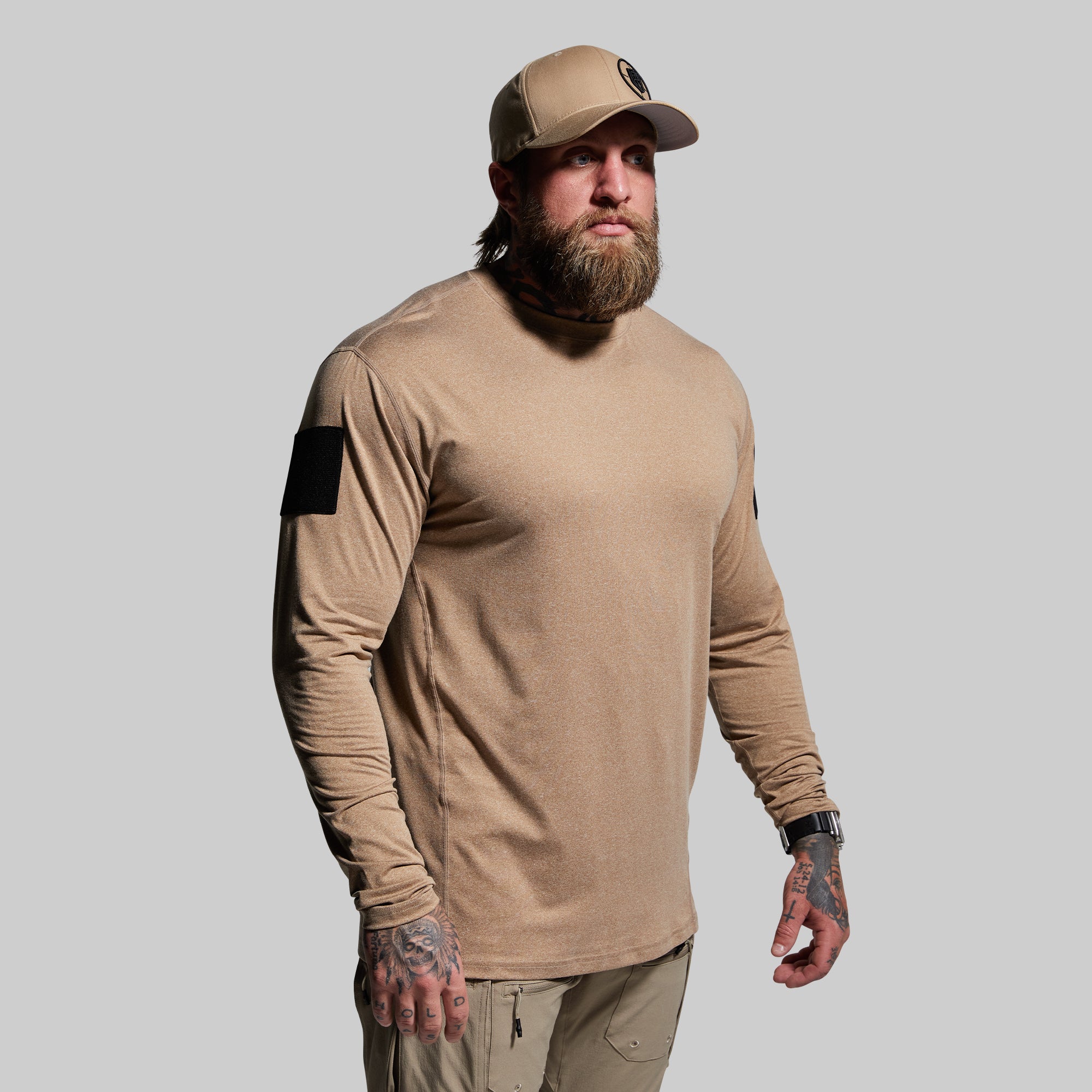 Men's Long Sleeve Range Shirt - Comfortable Outdoor Work Shirt in Brown | Perfect for Hiking, Camping & Ranch Work