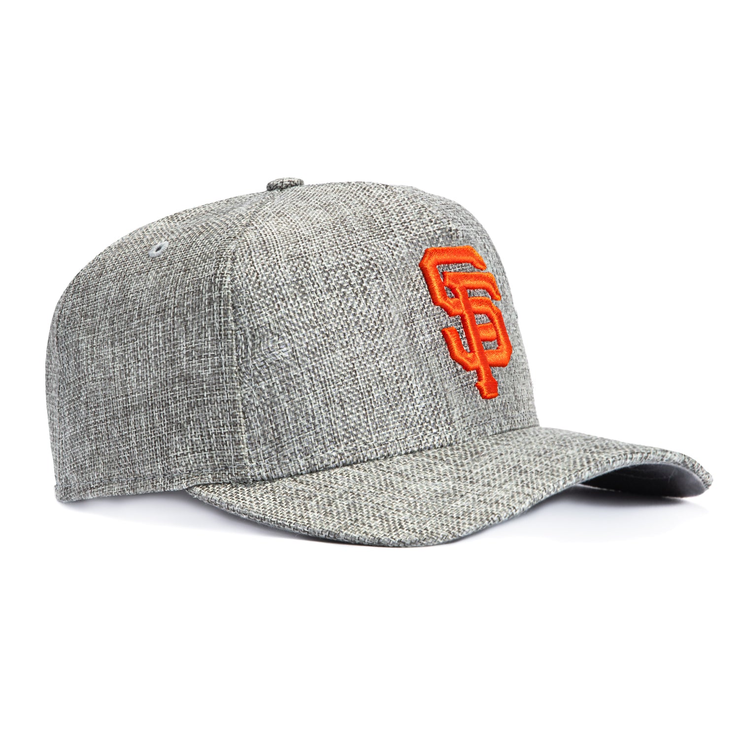 New Era 9Forty M Crown Cotton Weave San Francisco Giants Snapback Hat - Grey | Adjustable Baseball Cap for Men & Women | Perfect for Games, Outdoor Activities & Casual Wear
