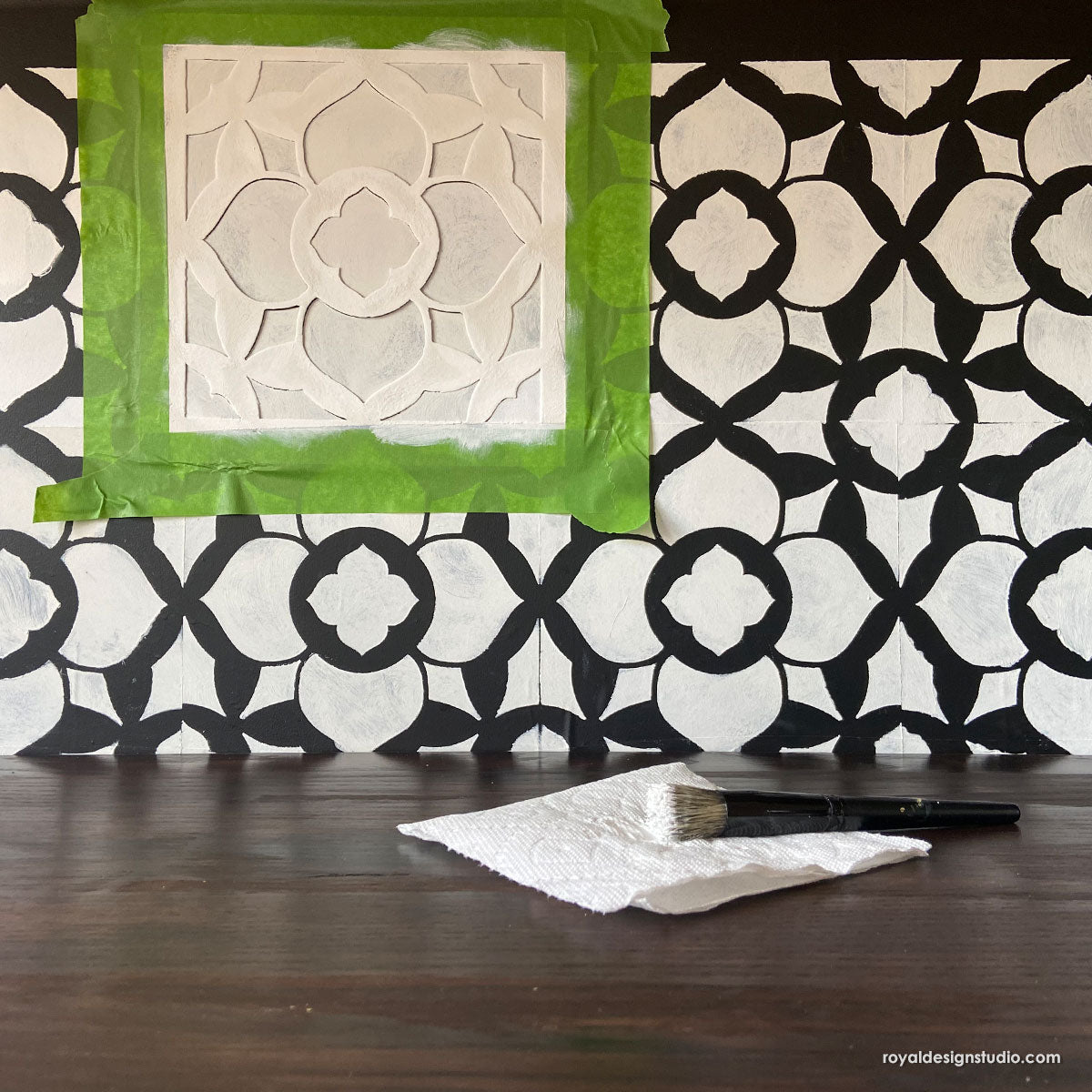 Duomo Tile Stencil - Reusable DIY Floor & Wall Stencil for Painting Patterns - Perfect for Home Decor, Bathroom, Kitchen Backsplash & Outdoor Projects