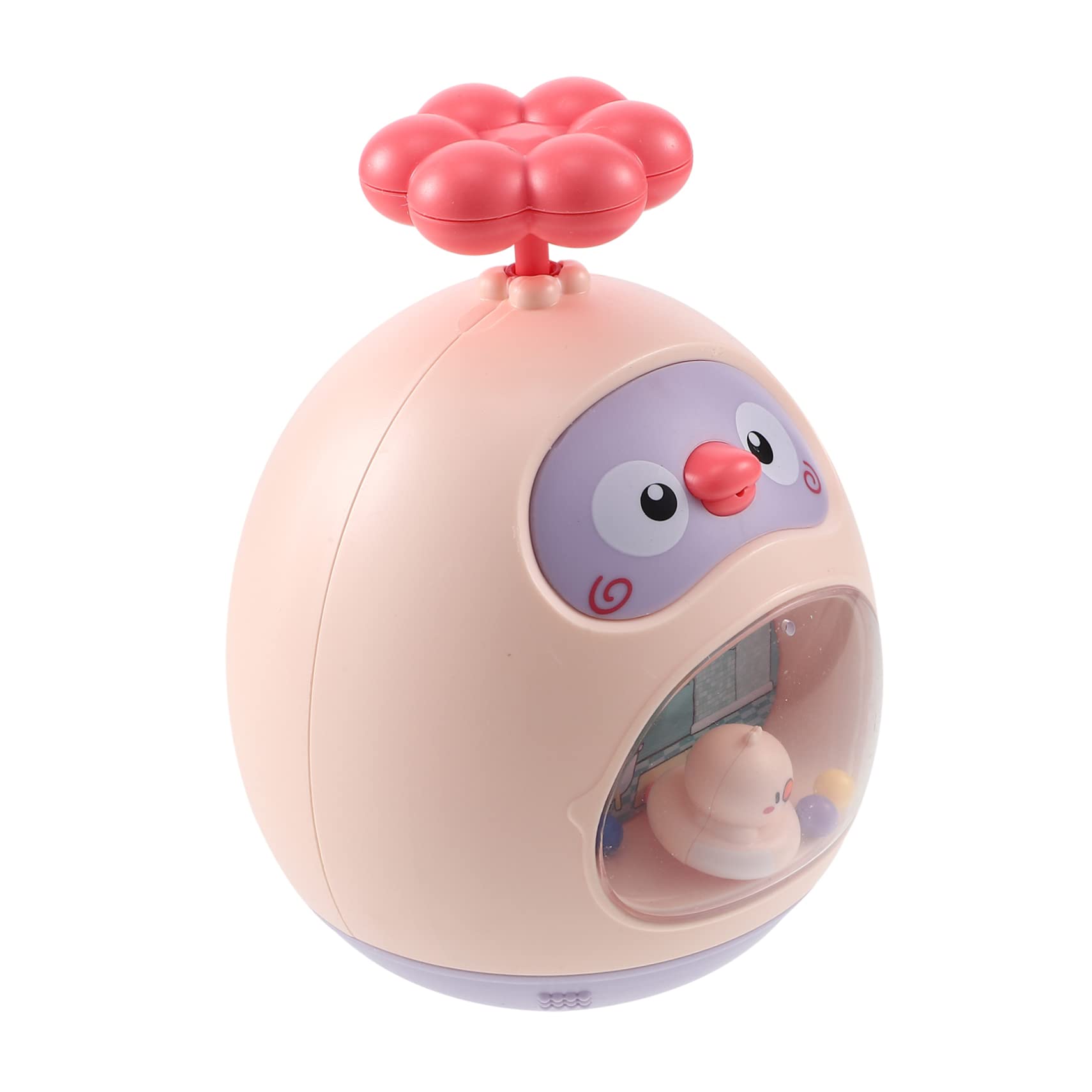 UPKOCH Animal Tumbler Toy for Babies - Bath Time Water Spray Toy, Non-Toxic ABS Plastic, Pink - Fun Sensory Play for Infants in Bathtub & Playtime