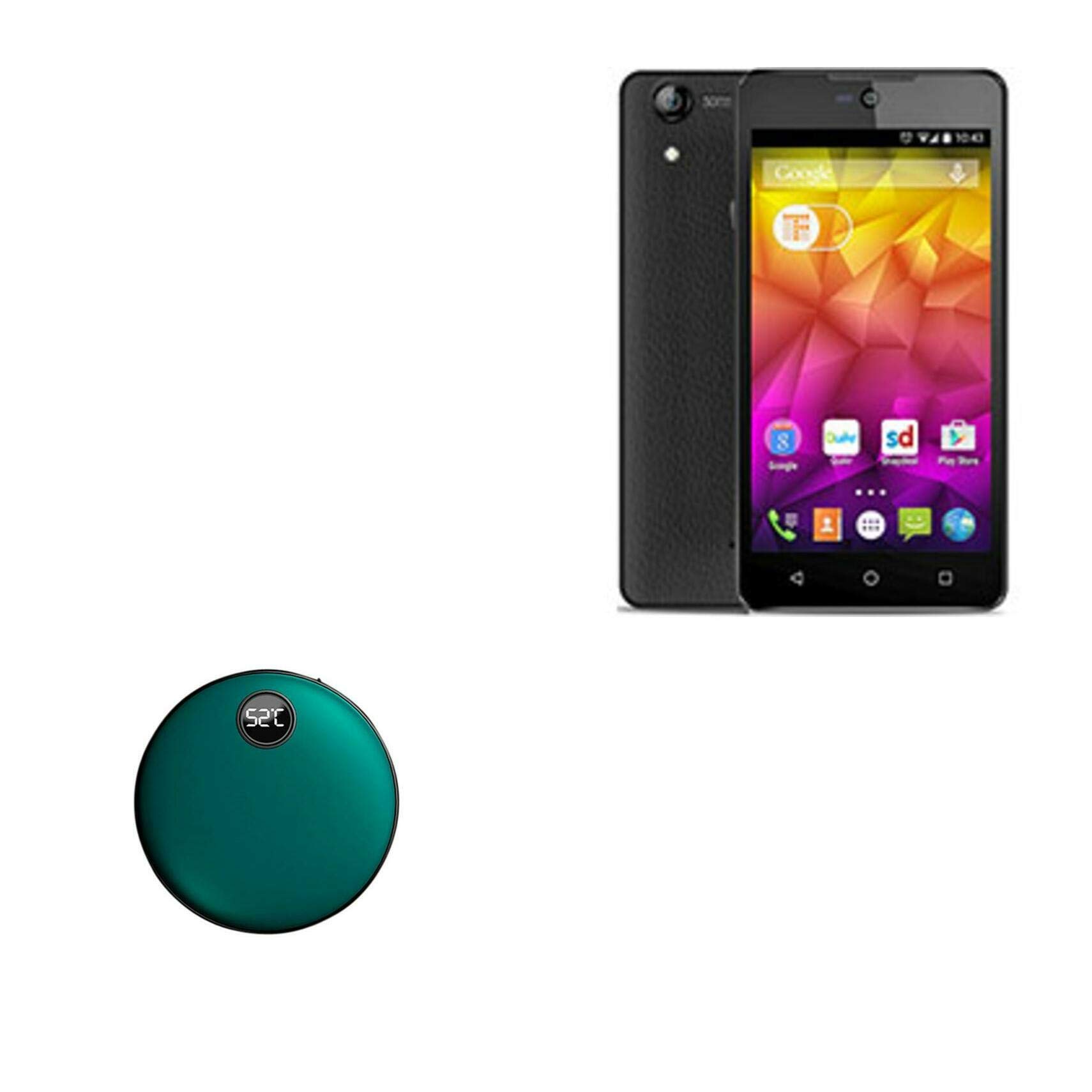 BoxWave 5000mAh Portable Power Bank & Hand Warmer - Compatible with Micromax Canvas Selfie 2 Q340, 10W Fast Charging, Forest Green - Perfect for Outdoor Activities, Travel, and Emergency Power Backup