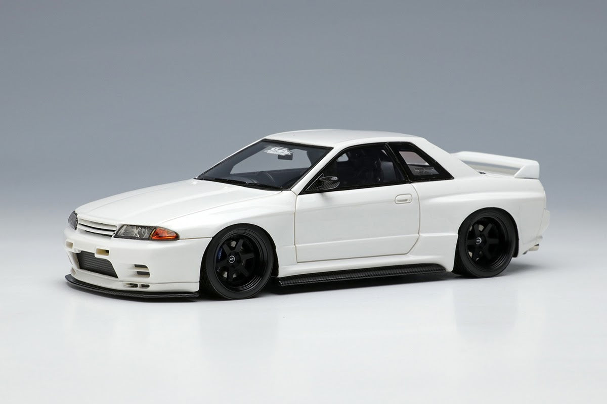 PREORDER Eidolon 1:43 Scale Nissan Skyline GT-R (BNR32) Widebody Model Car - Pearl White with RC VI Wheels - Collectible Diecast for Car Enthusiasts & Display in Home/Office