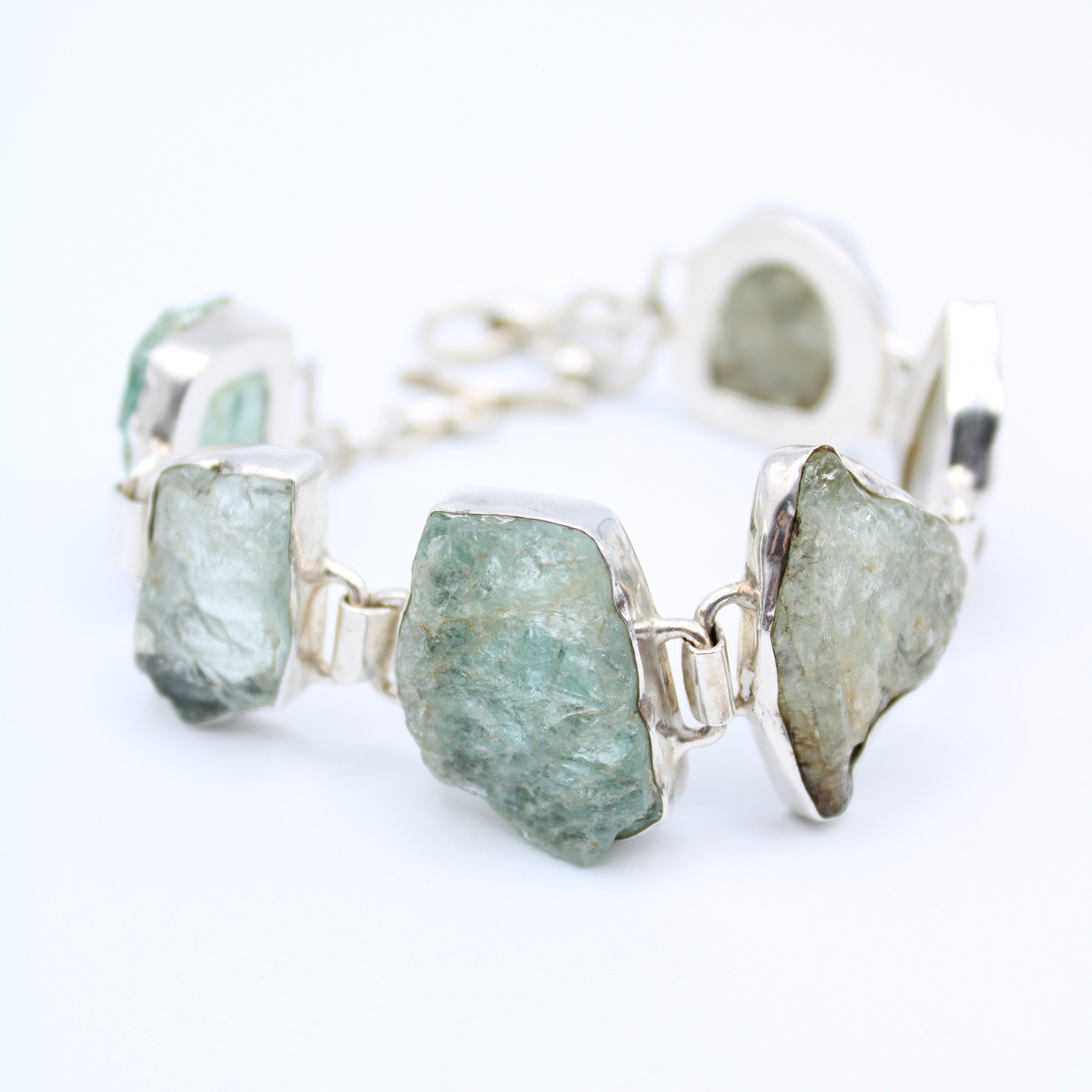 Aquamarine Sterling Silver Bracelet for Women - Elegant Blue Gemstone Jewelry Gift for Birthday, Anniversary & Special Occasions