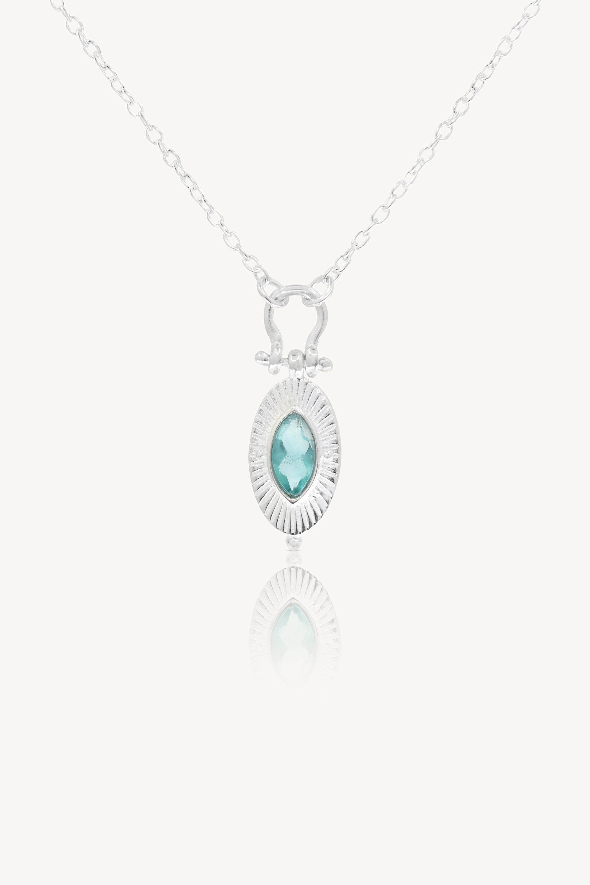 Radiance Apatite Silver Necklace for Women - Elegant Healing Crystal Jewelry for Meditation, Energy Balancing & Spiritual Gifts