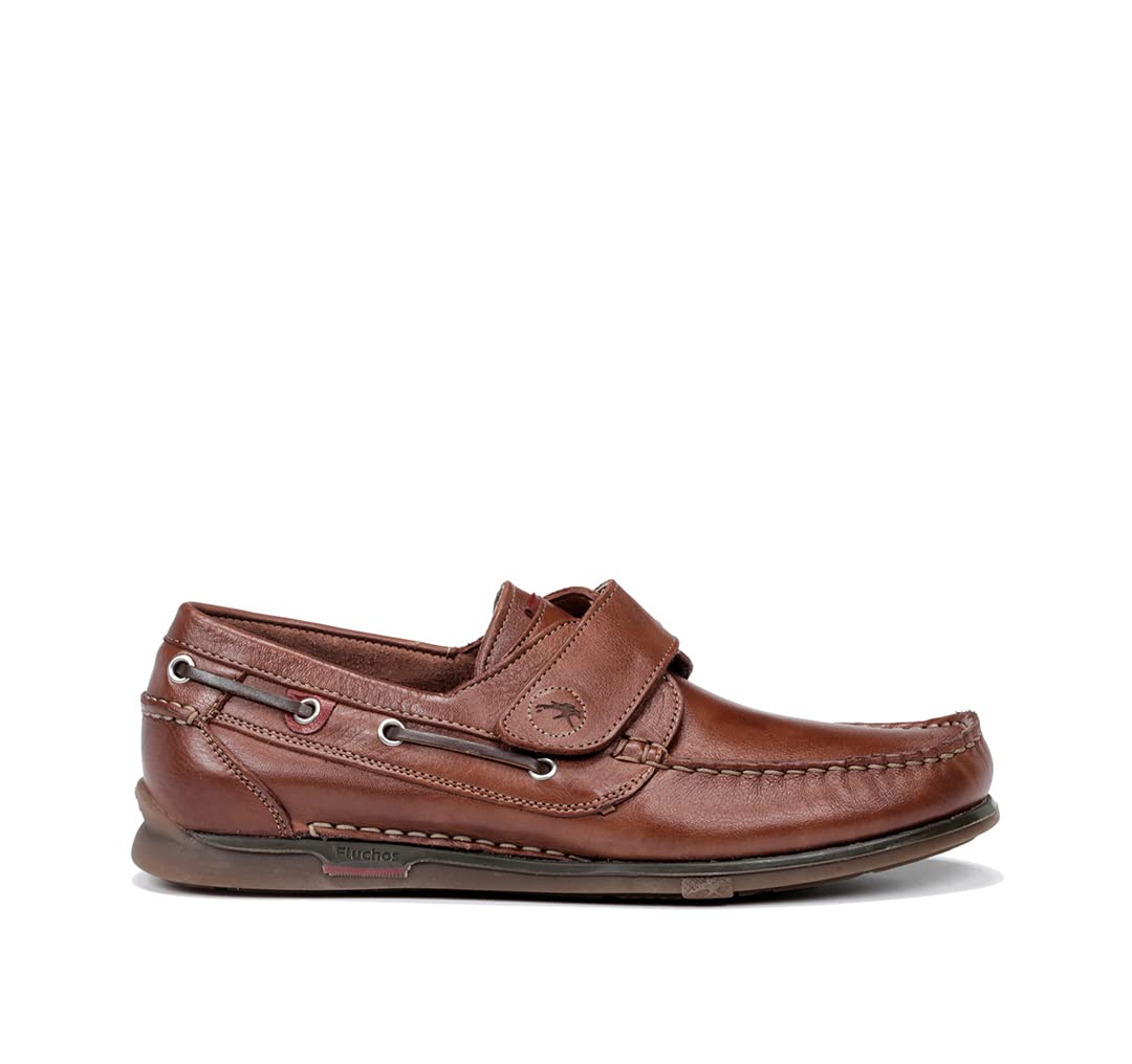 Fluchos Poseidon Men's Brown Boat Shoes & Slippers - Comfortable Non-Slip Deck Shoes for Boating, Beach, and Casual Wear