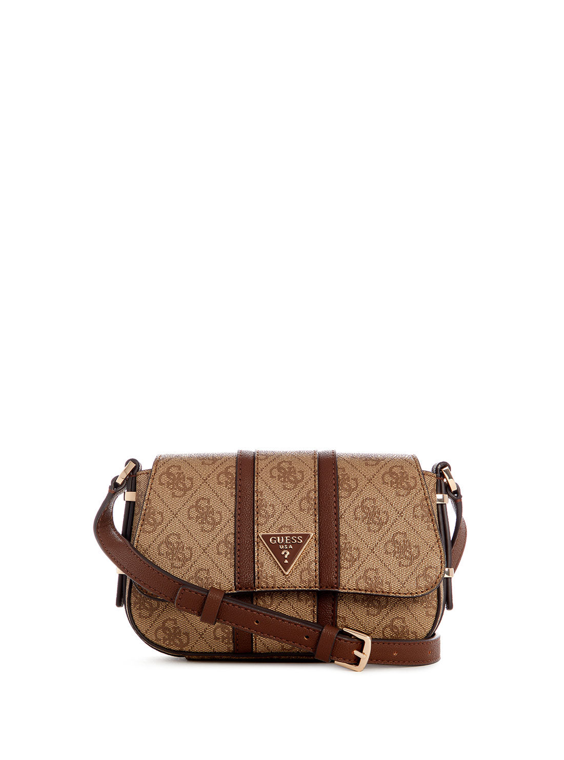 Stylish Brown Logo Noreen Mini Crossbody Bag for Women - Fashionable Small Shoulder Purse for Everyday Use, Travel & Date Nights