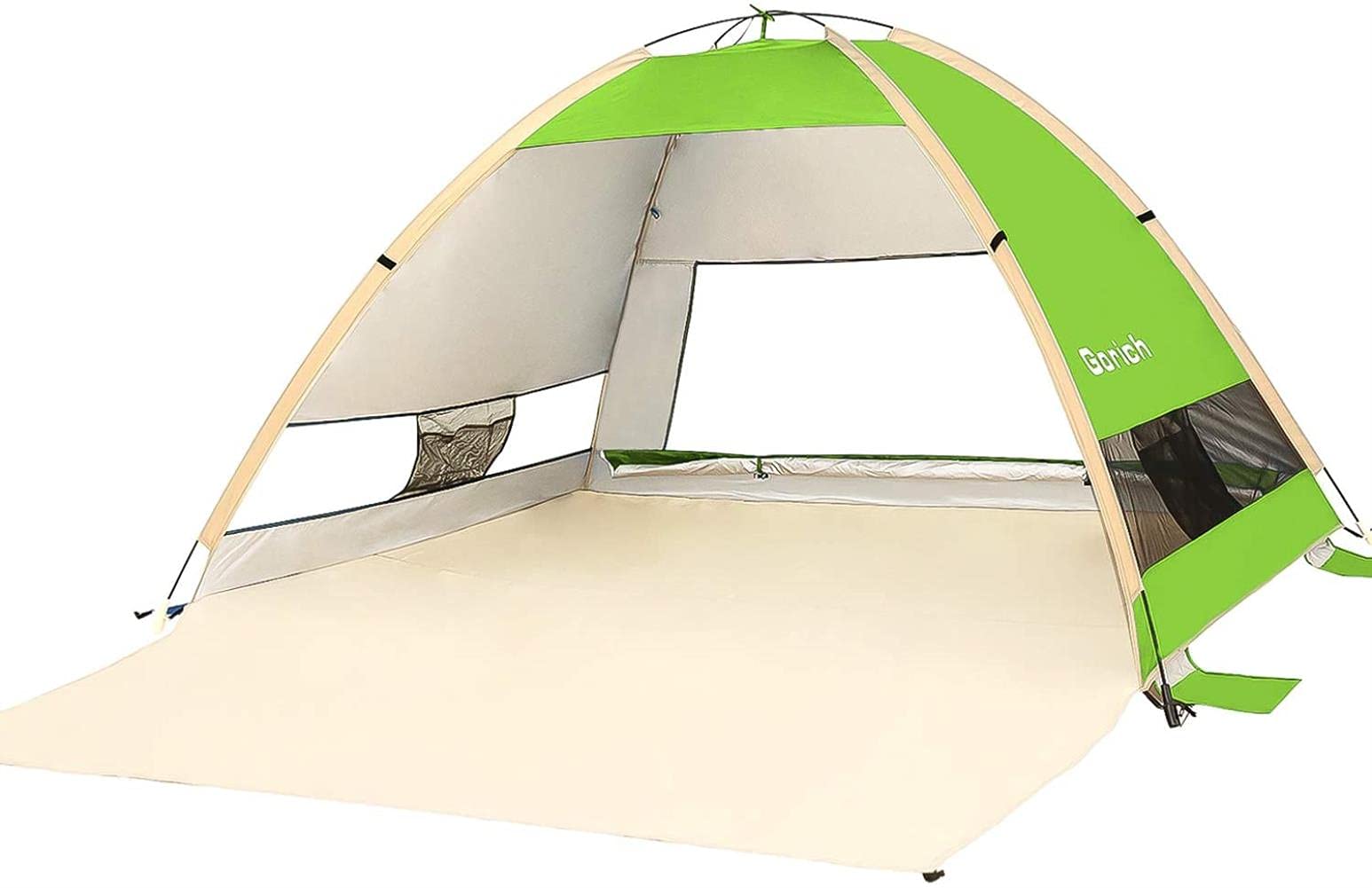 Gorich 4-Person Large Pop Up Beach Tent - Automatic Sun Shelter with UV Protection, Lightweight & Portable for Camping, Fishing, Family Outings - Perfect for Beach, Picnics, and Outdoor Adventures