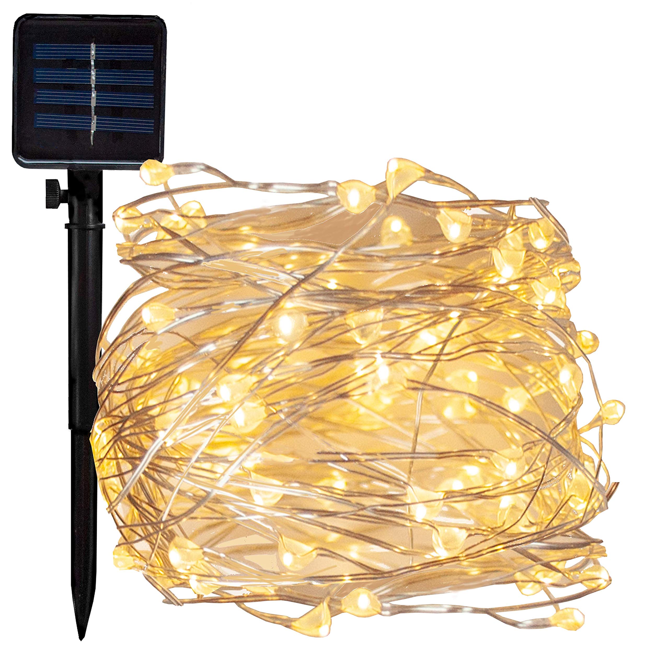 Solar LED String Lights - 50 Warm White LEDs, 16.5ft for Outdoor & Indoor Decor