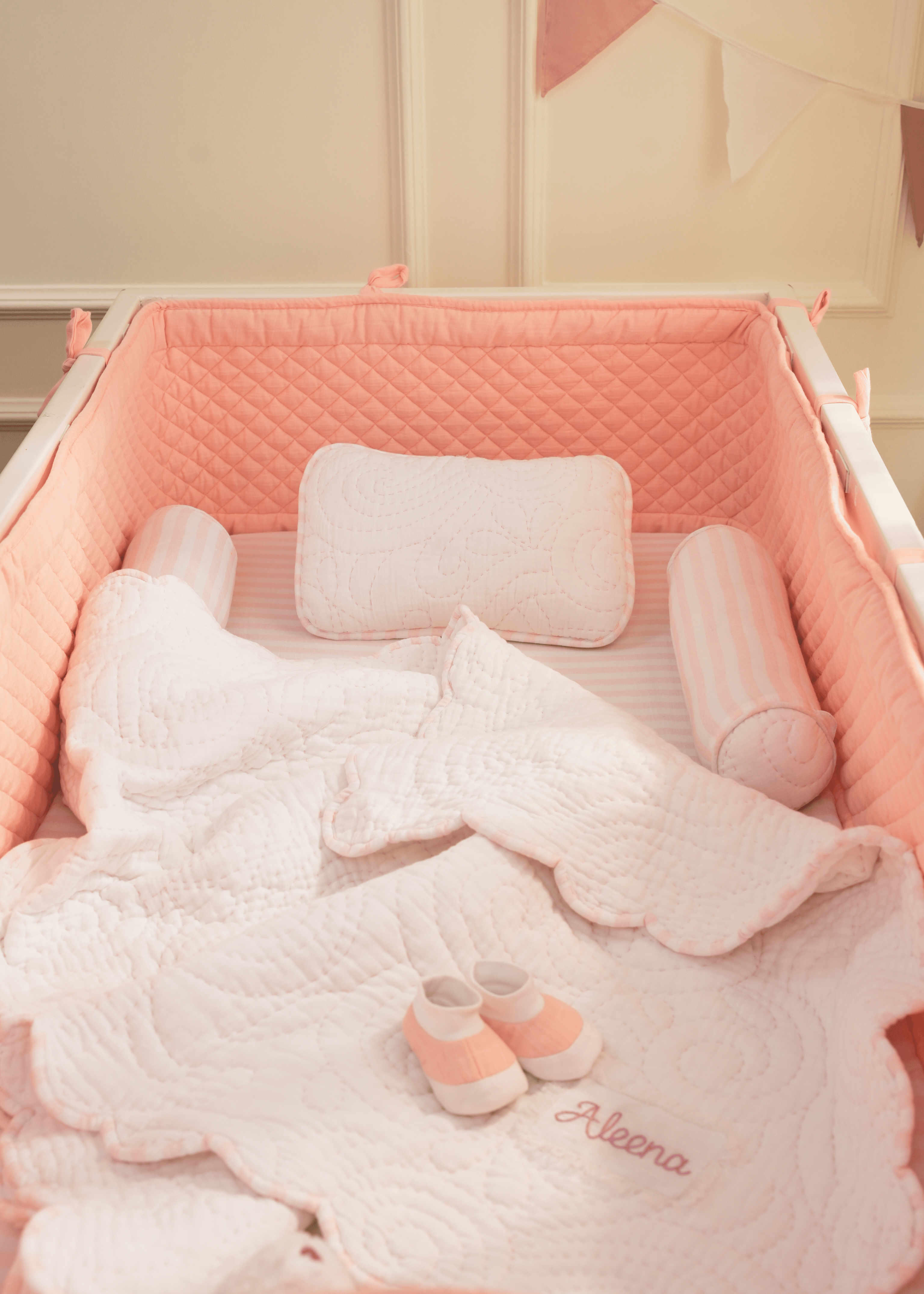 Samsara Complete Baby Cot Bedding Set with Soft Bumper - Premium Nursery Crib Set for Newborns & Toddlers - Perfect for Safe & Comfortable Sleep, Nursery Decor, and Baby Shower Gifts