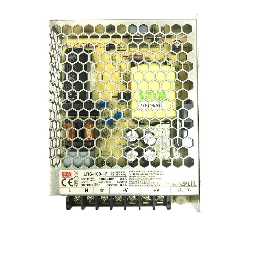 Meanwell 100W LED Driver - 100-240V AC Input, 12V DC Output, 0.6A - Power Supply for LED Strip Lights, Landscape Lighting, and Indoor/Outdoor LED Applications