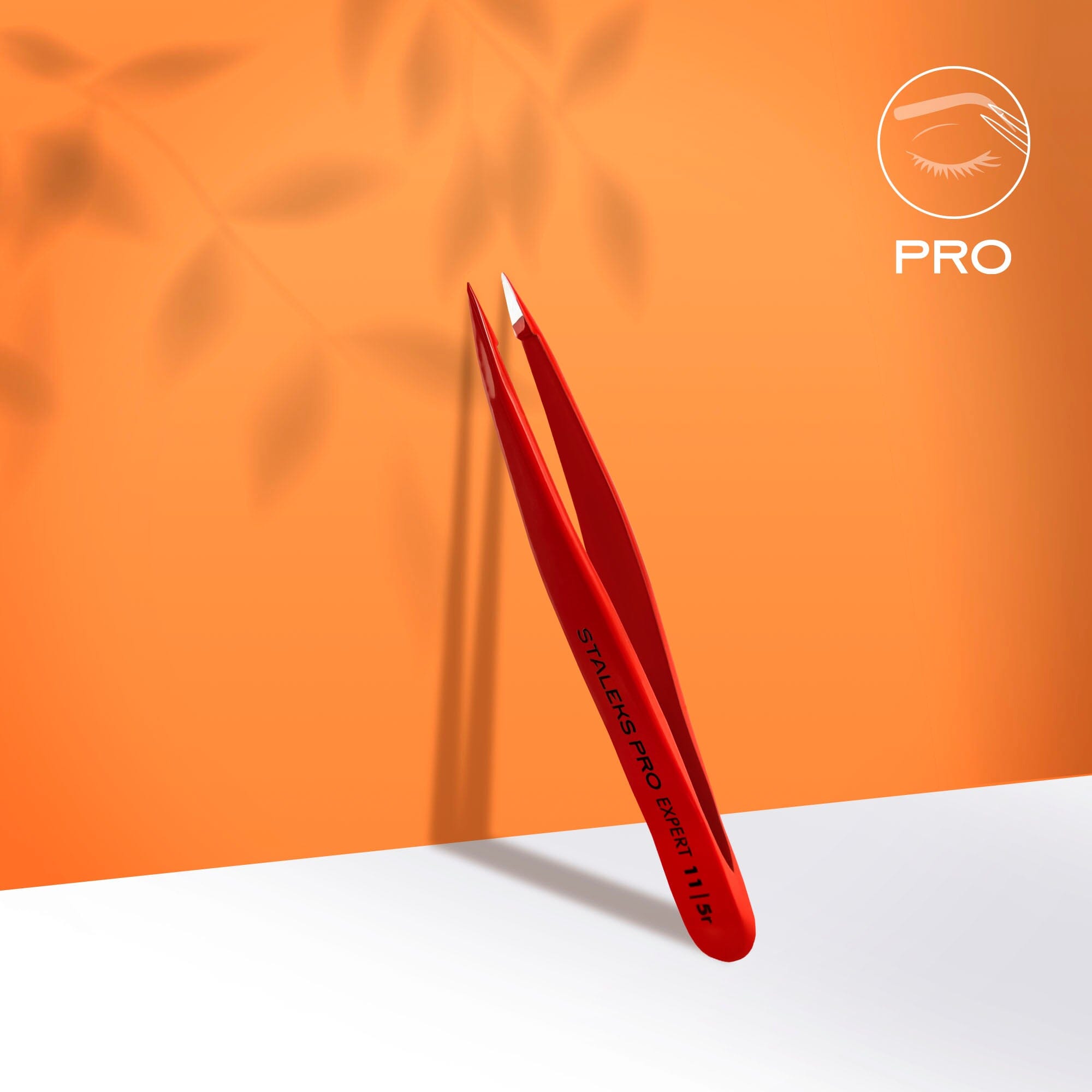 Staleks Expert 11 Eyebrow Tweezers - Pointed Tip for Precise Plucking | Perfect for Salon & Home Grooming