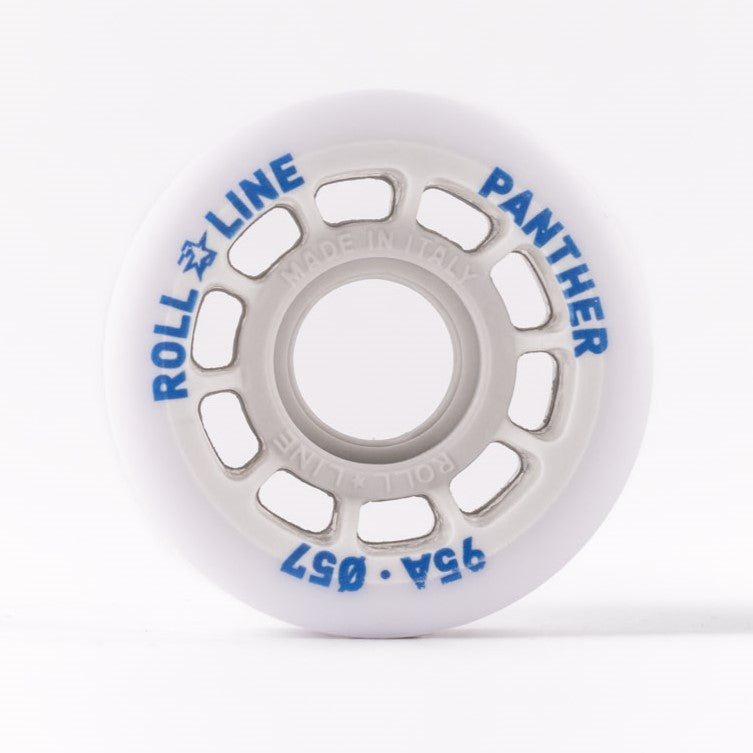 Roll Line Panther 57mm Wheels 8 Pack - Premium Roller Skating Wheels for Indoor & Outdoor Use - Perfect for Artistic Skating, Roller Derby & Rink Skating