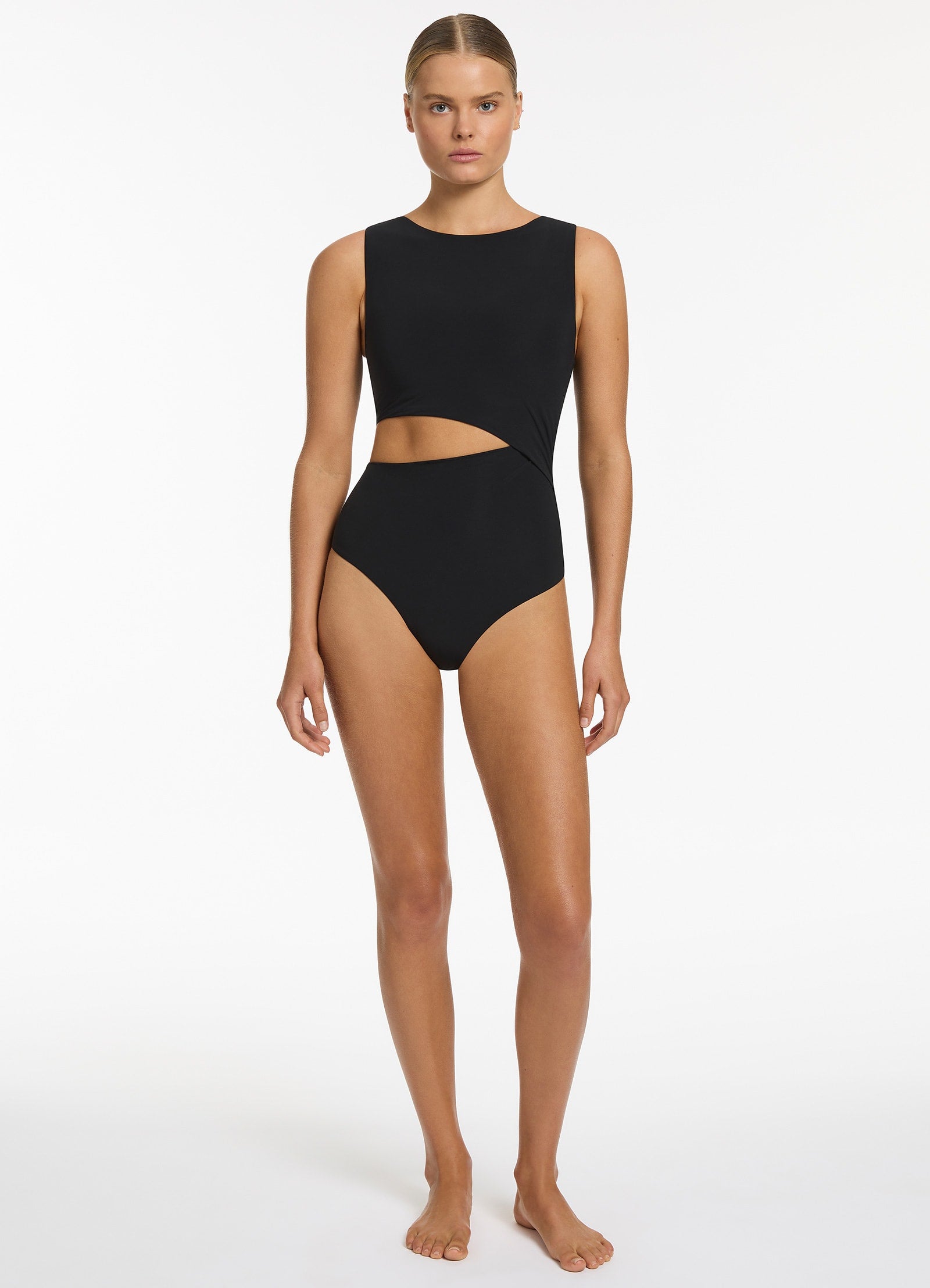 Jetset Cut Out Tank One Piece Swimsuit - Black Sexy Monokini for Women | Perfect for Beach, Pool Party & Summer Vacation