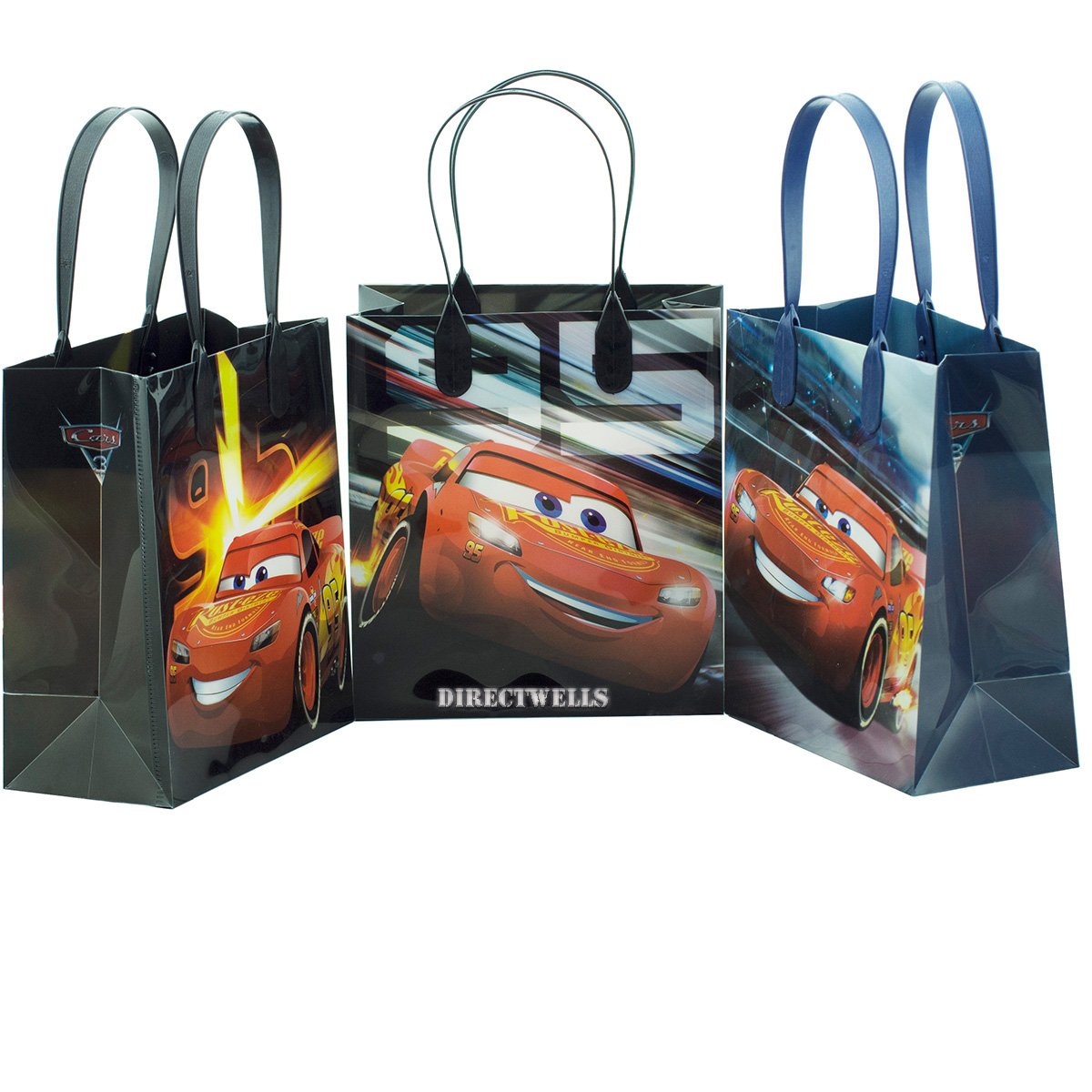 Premium Disney Cars 3 Reusable Party Favor Gift Bags - 12 Pack Small Goodie Bags for Birthday Parties, Baby Showers & Kids Events