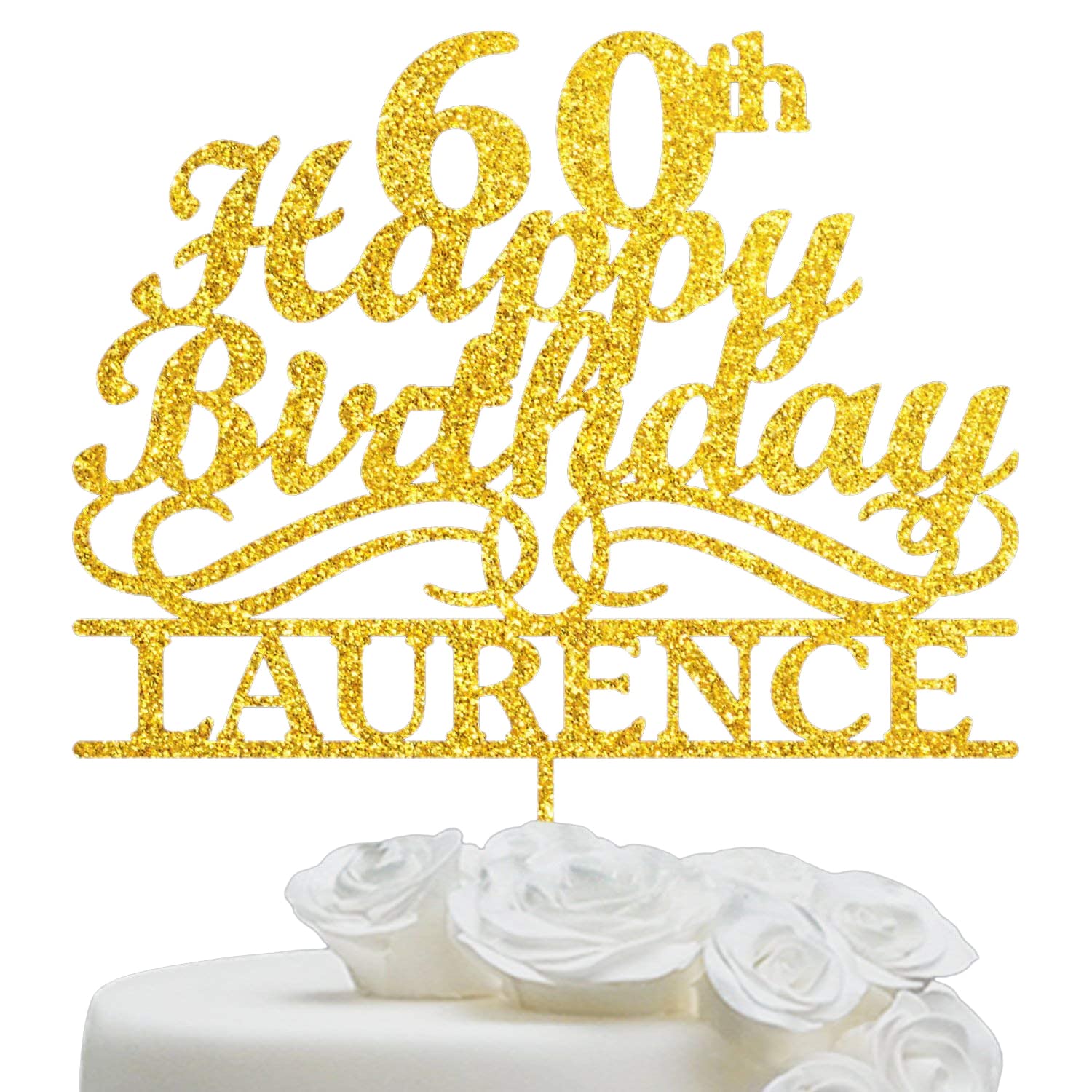 Personalized Anniversary & Birthday Cake Topper - Custom Age Cake Decorations for Weddings, Baby Showers & Special Celebrations
