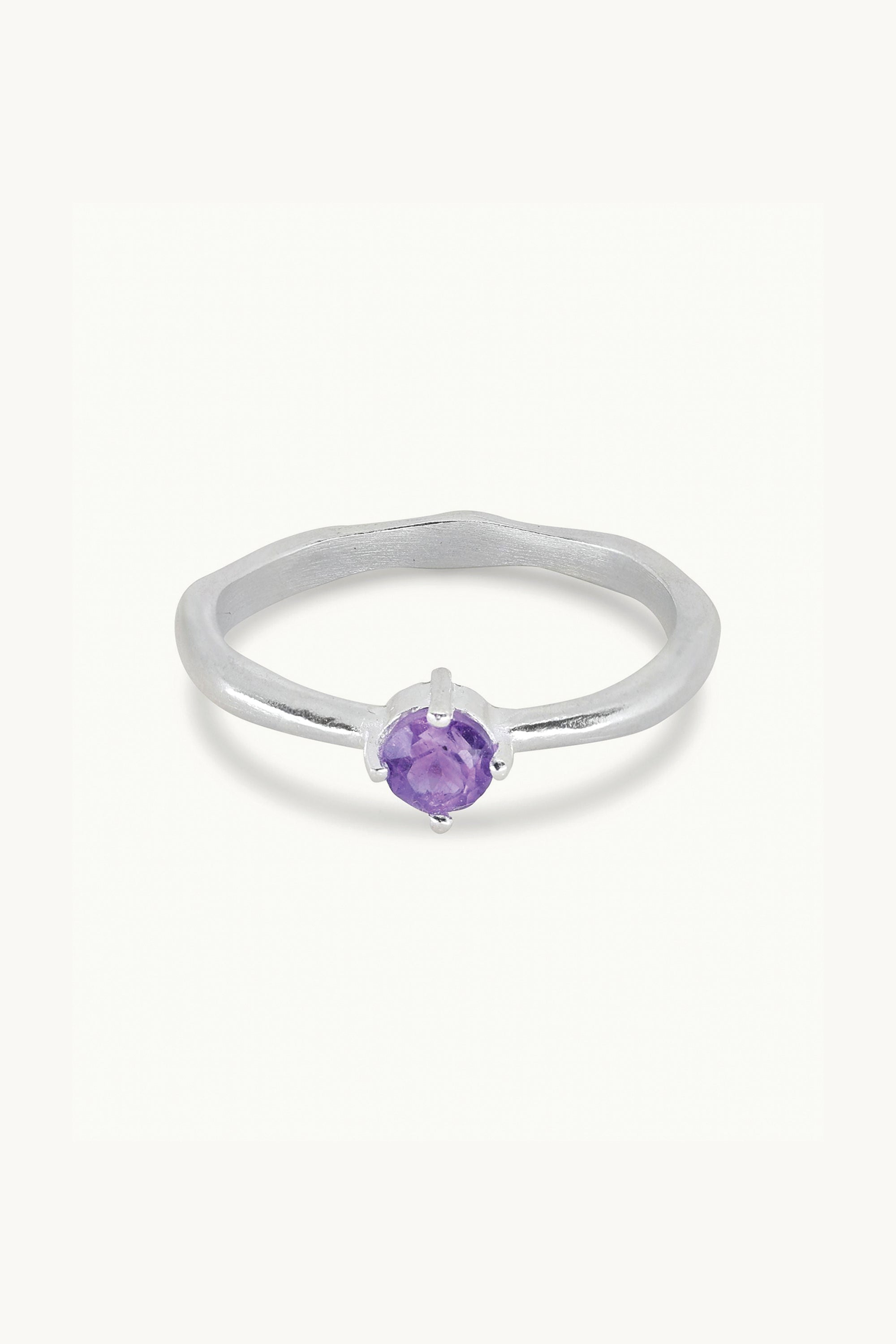 February Amethyst Silver Birthstone Ring - Elegant Jewelry for Women, Birthday Gift, Anniversary Present - Perfect for Valentine's Day, Mother's Day & Special Occasions