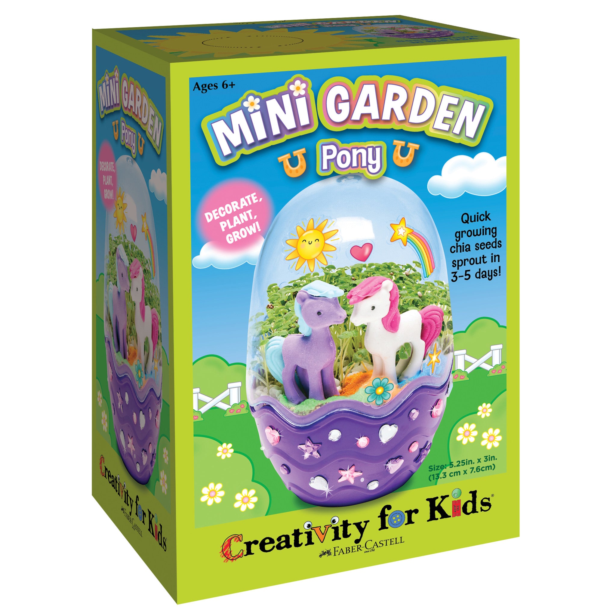 Mini Garden Pony Statue - Small Outdoor Decor for Lawn, Garden & Patio - Perfect for Fairy Gardens, Landscaping & Home Decoration #6441000
