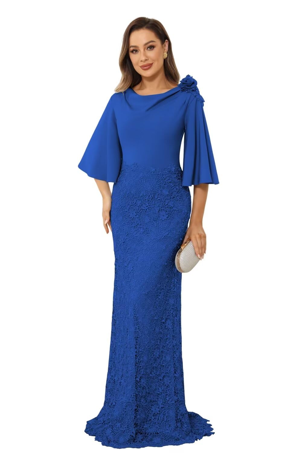 Elegant Mermaid Lace Mother of the Bride Dress - Long Sleeve Bodycon Formal Evening Gown for Weddings, Parties & Special Occasions | XOD0323