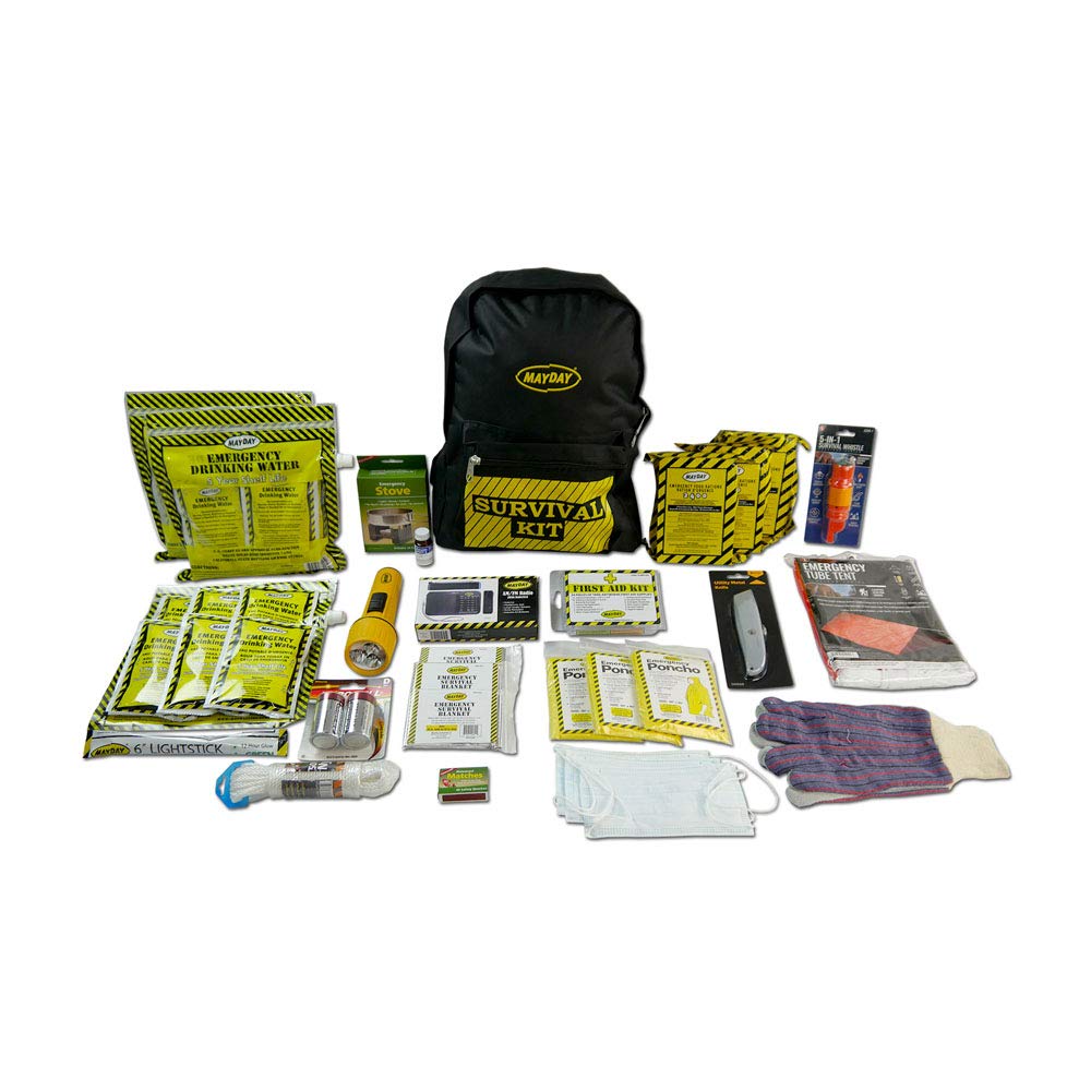 Premium 3-Person Emergency Survival Backpack Kit - 72-Hour Disaster Preparedness Supplies for Earthquake, Hurricane, Camping & Outdoor Adventures