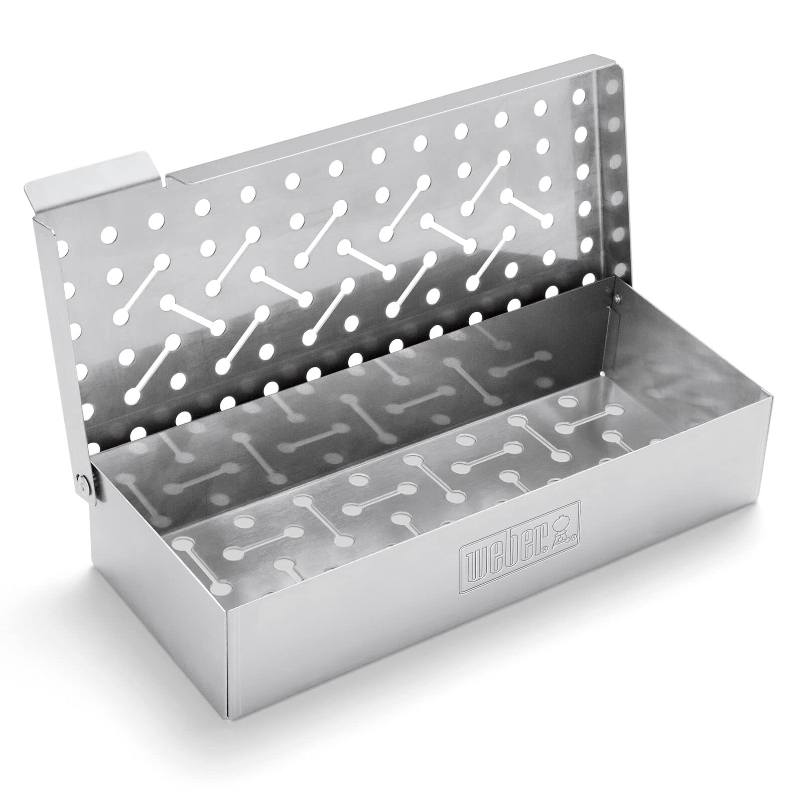 Weber Universal Stainless Steel Smoker Box for Grills - Perfect for BBQ, Smoking Meats & Enhancing Flavor on Gas or Charcoal Grills