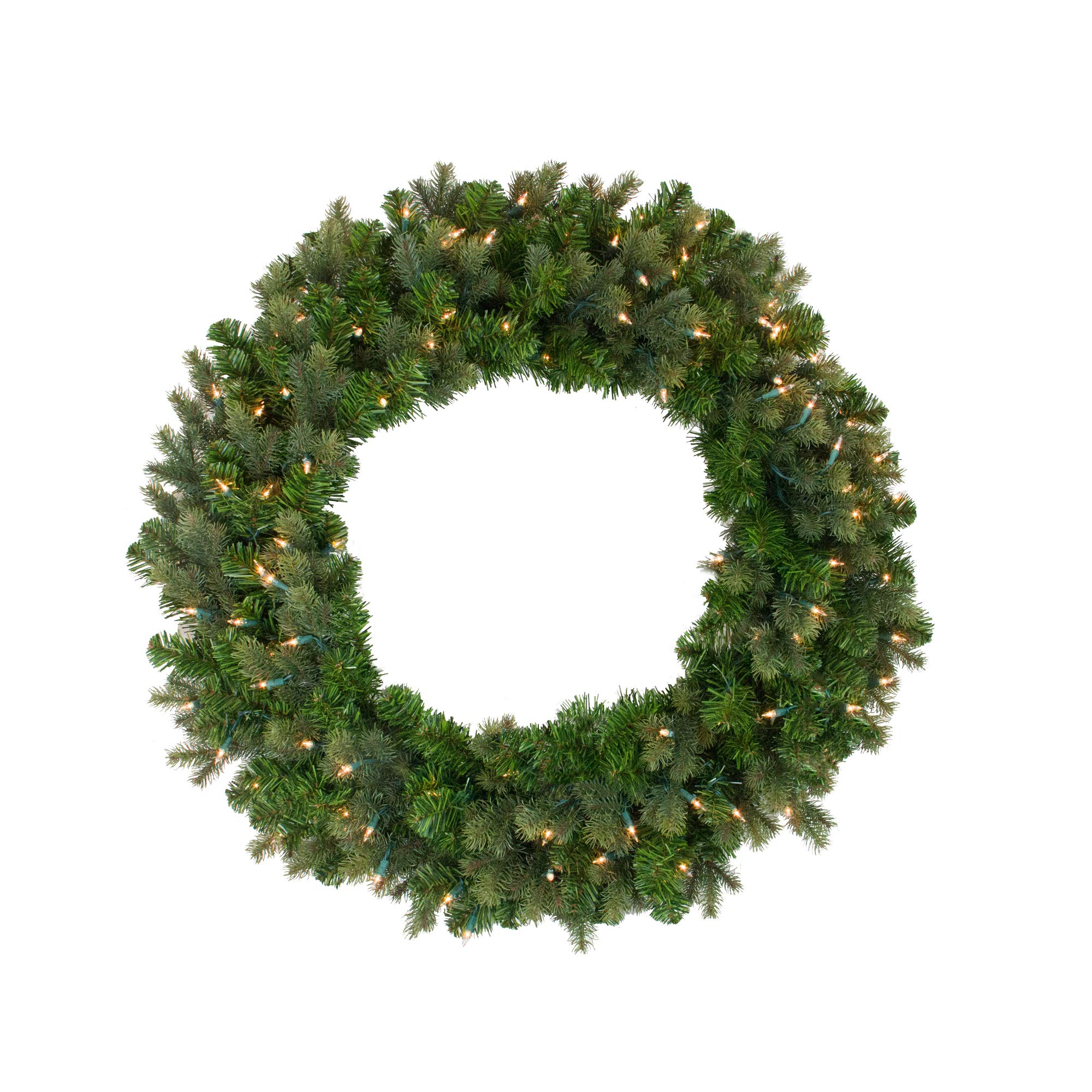 Northlight 36-Inch Pre-Lit Savannah Spruce Artificial Christmas Wreath with Clear Lights - Holiday Home Decor for Front Door, Fireplace & Wall Decorations