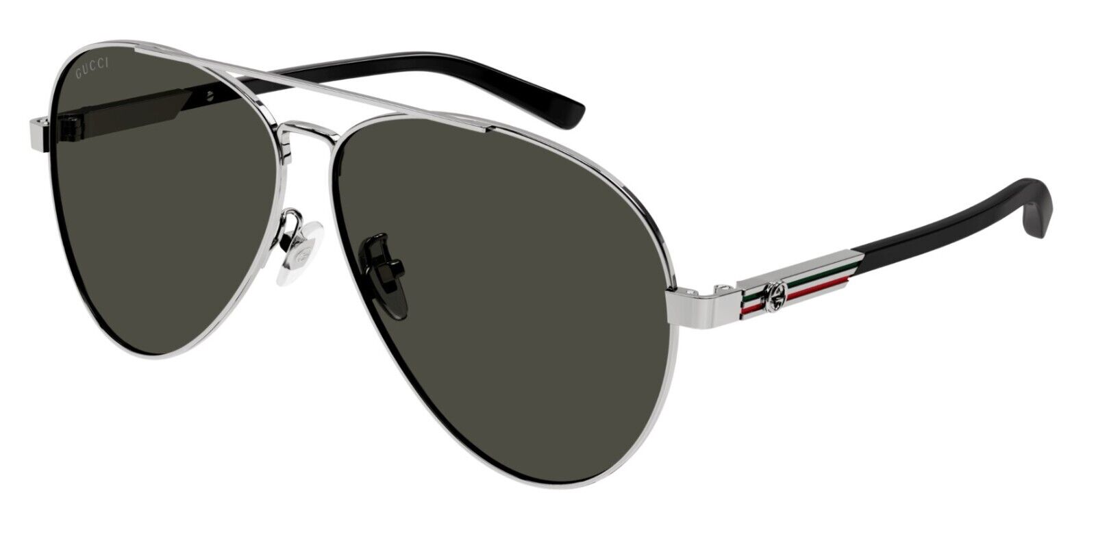 Gucci GG1288SA 001 Gunmetal Grey Oval Men's Sunglasses - Polarized UV Protection for Driving & Outdoor Activities