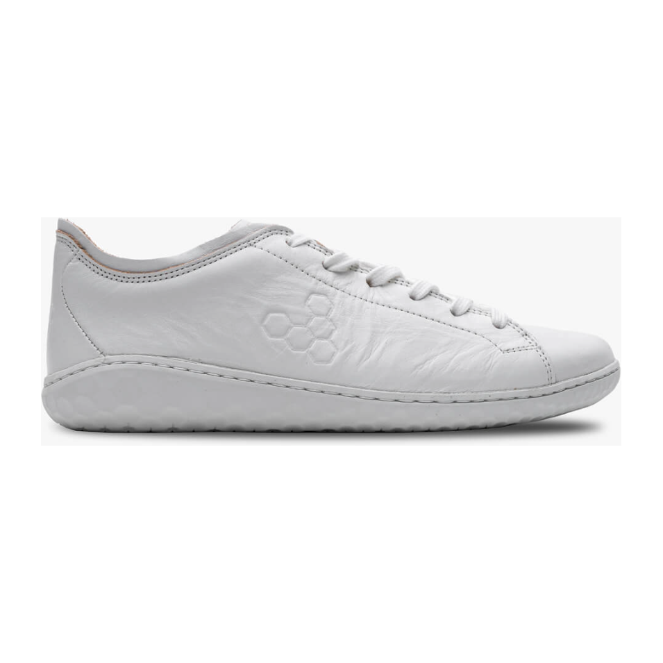 Vivobarefoot Women's Geo Court III - Minimalist Barefoot Shoes in Bright White | Comfortable & Stylish for Walking, Running & Everyday Wear