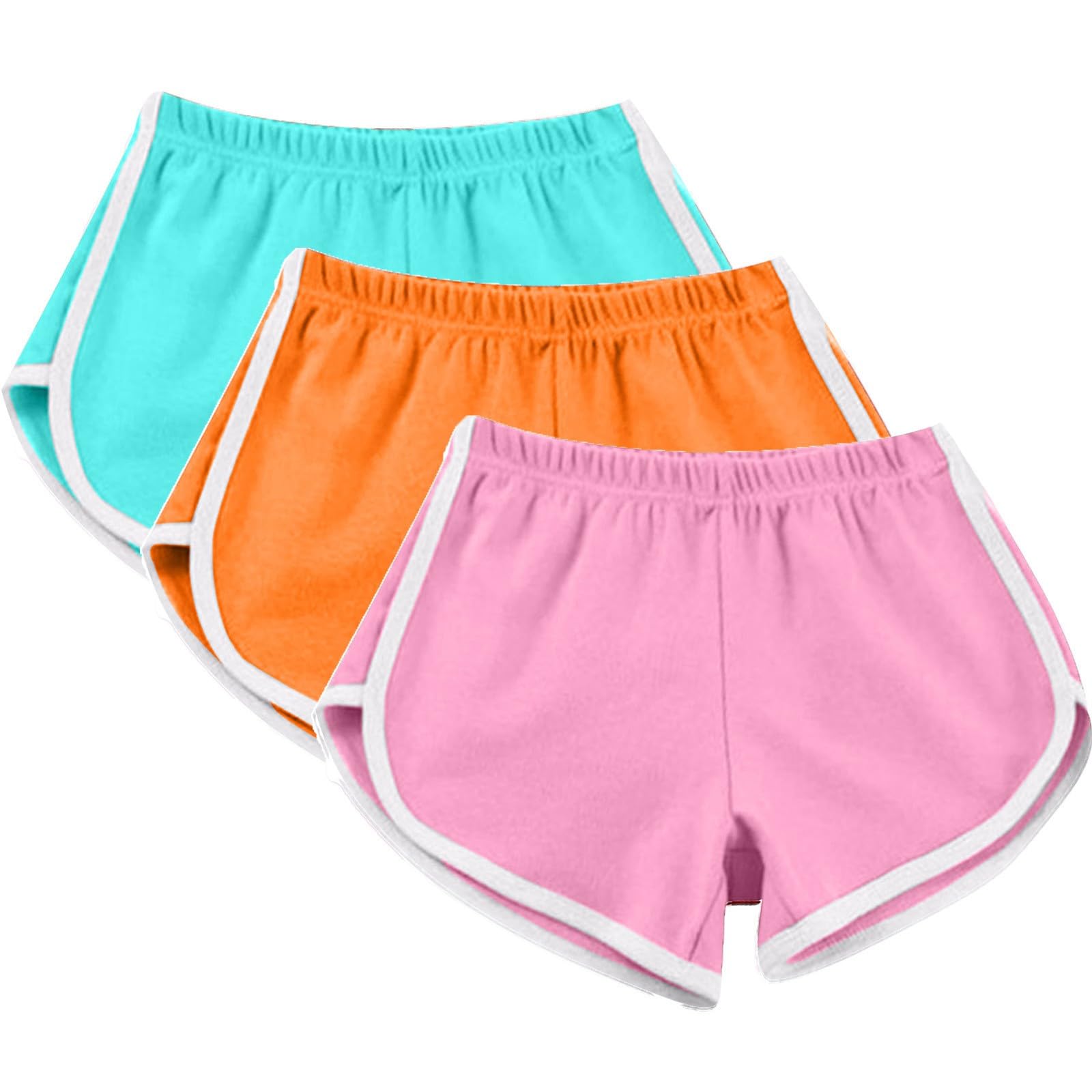 Trendy Women's Running Shorts 3-Pack - Lightweight Gym Shorts for Summer Workouts