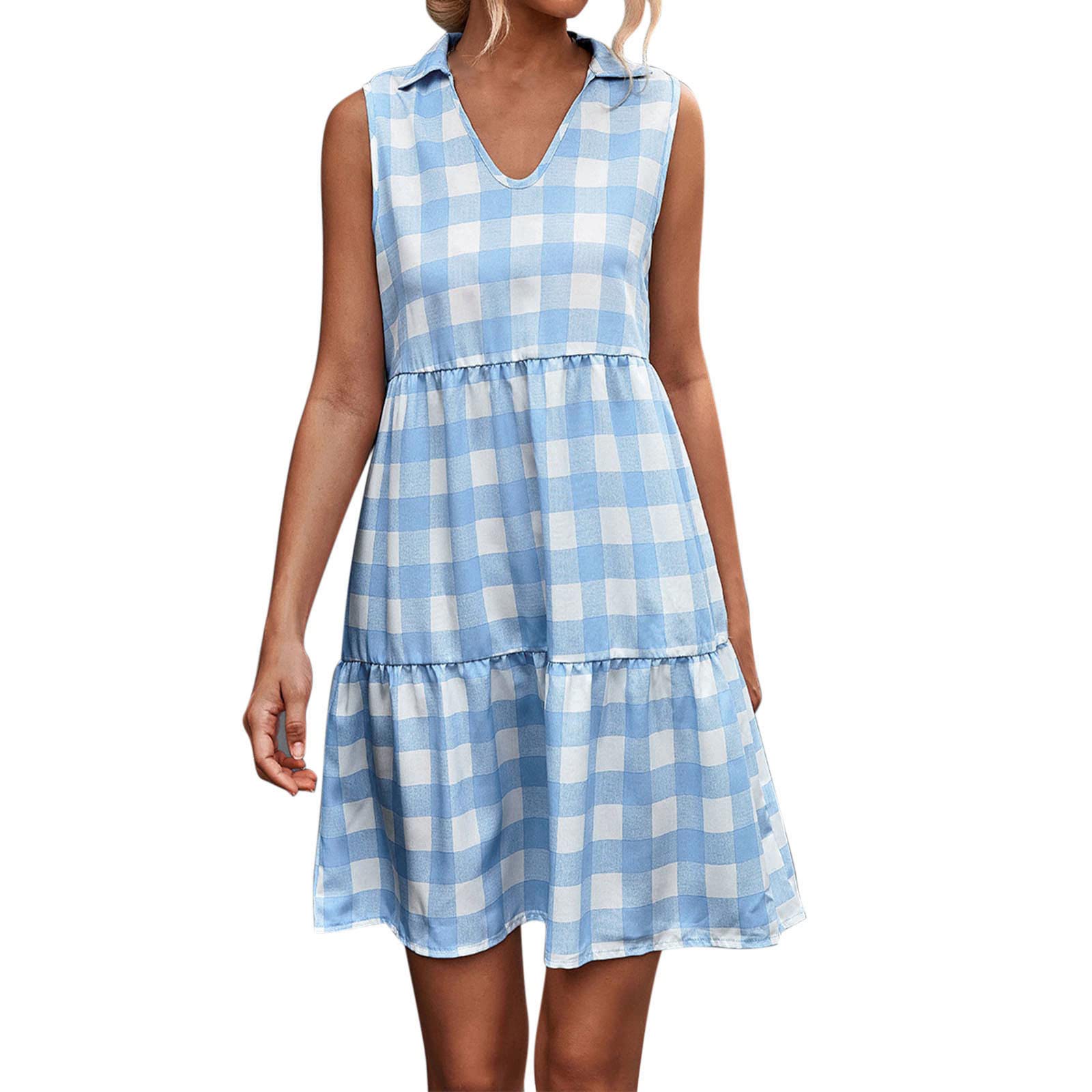 Women's Summer Maxi Dress - Sleeveless V-Neck Casual Beach Dress for Vacation, Travel & Outdoor Activities | Lightweight & Comfortable Pullover Dress for Women
