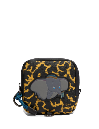 Coach Disney X Coach Square Hybrid Pouch with Wavy Animal Print & Dumbo - Stylish Crossbody Bag for Women, Perfect for Travel, Shopping & Everyday Use