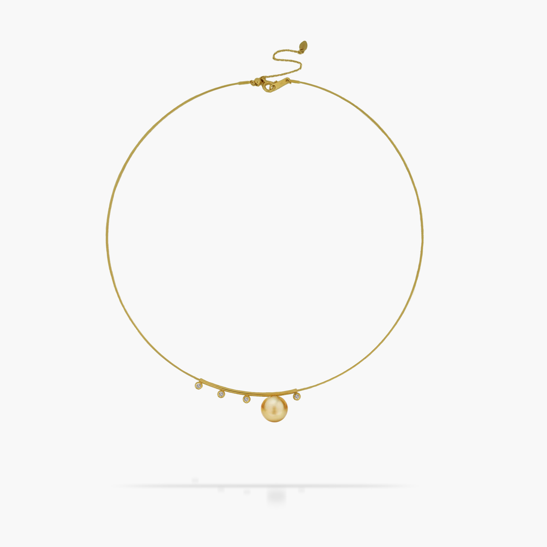 Luxury 18K Gold South Sea Pearl & Diamond Choker Necklace - Elegant Jewelry for Weddings, Parties & Special Occasions