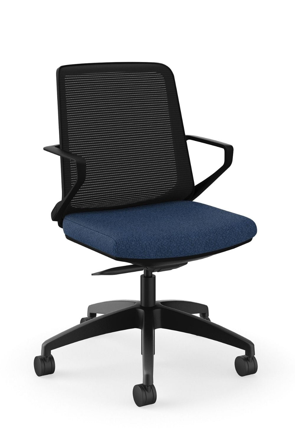 Ergonomic Cliq Office Chair with Synchro Tilt Mechanism - Basalt Fabric & Black Designer Frame for Home Office, Gaming, and Workspace Comfort