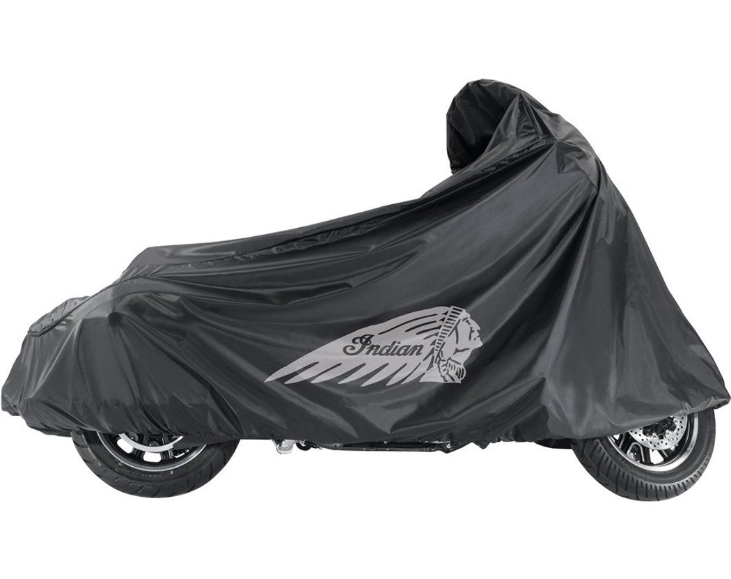 Indian Chieftain All-Weather Motorcycle Cover - Heavy Duty Black Waterproof Protection for Outdoor Storage (Model 2883888) | Perfect for Garage, Travel & Long-Term Parking