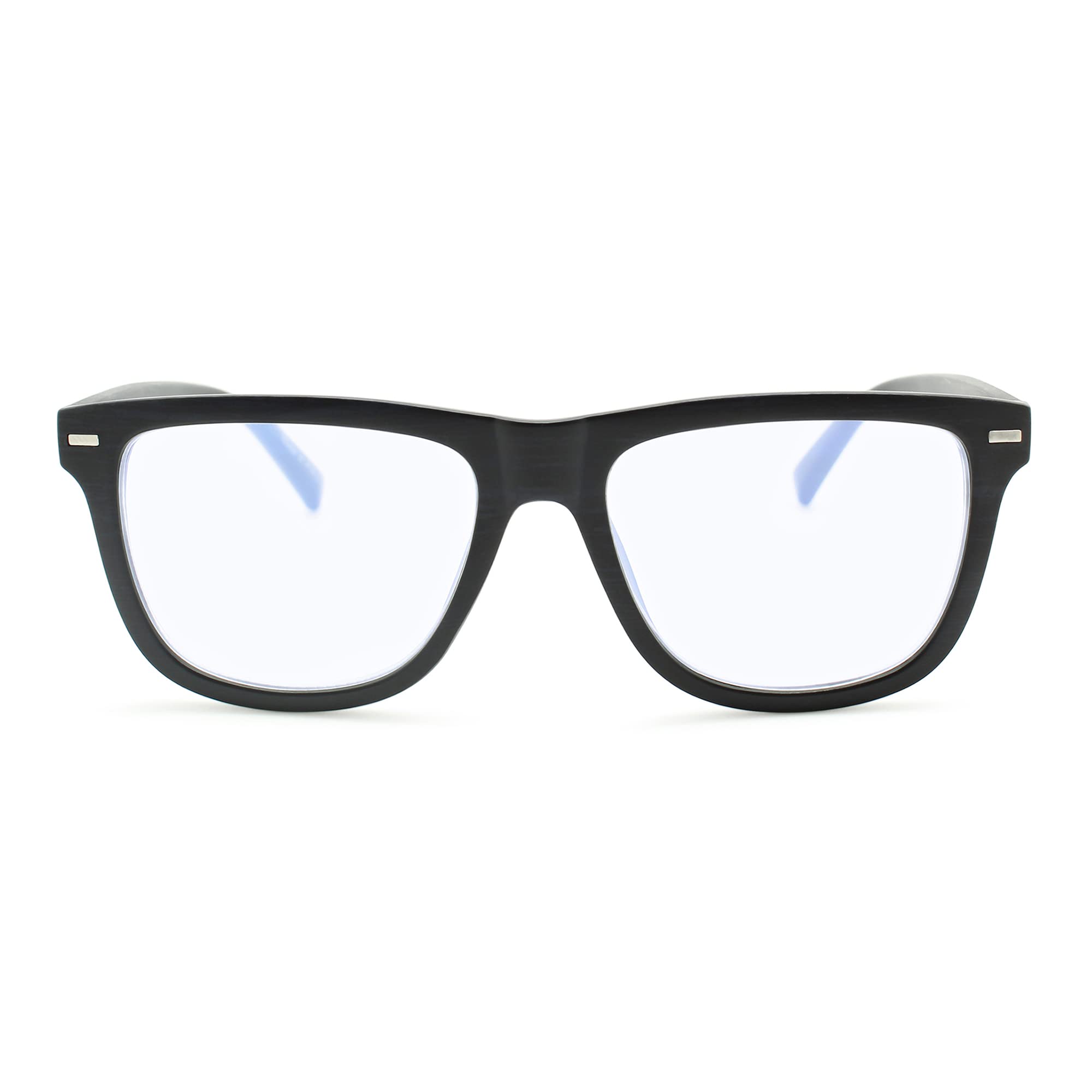 Modern Black Blue Light Reading Glasses for Men - Durable 3.50 Readers for Office & Screen Use