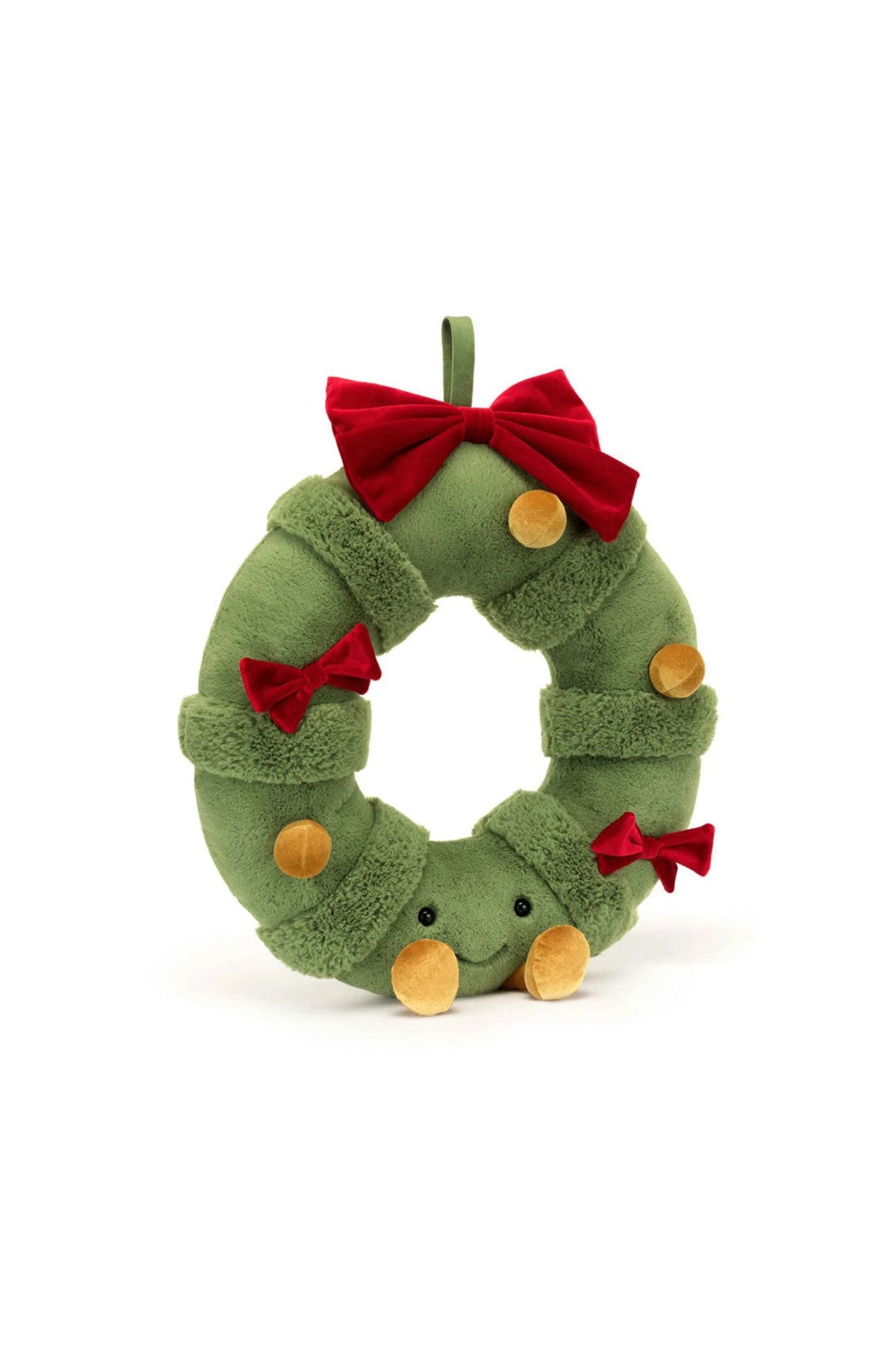 Jellycat Amuseables Christmas Wreath - Festive Holiday Decor for Home, Door & Wall | Perfect for Xmas Tree Decorations & Holiday Gift Giving