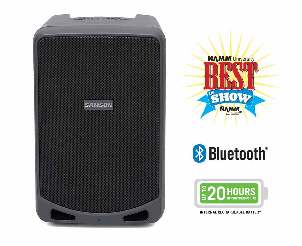 Samson XP106W Portable Bluetooth Speaker with AirLine Micro Wireless Microphone System - Perfect for Outdoor Events, Karaoke Parties & Live Performances
