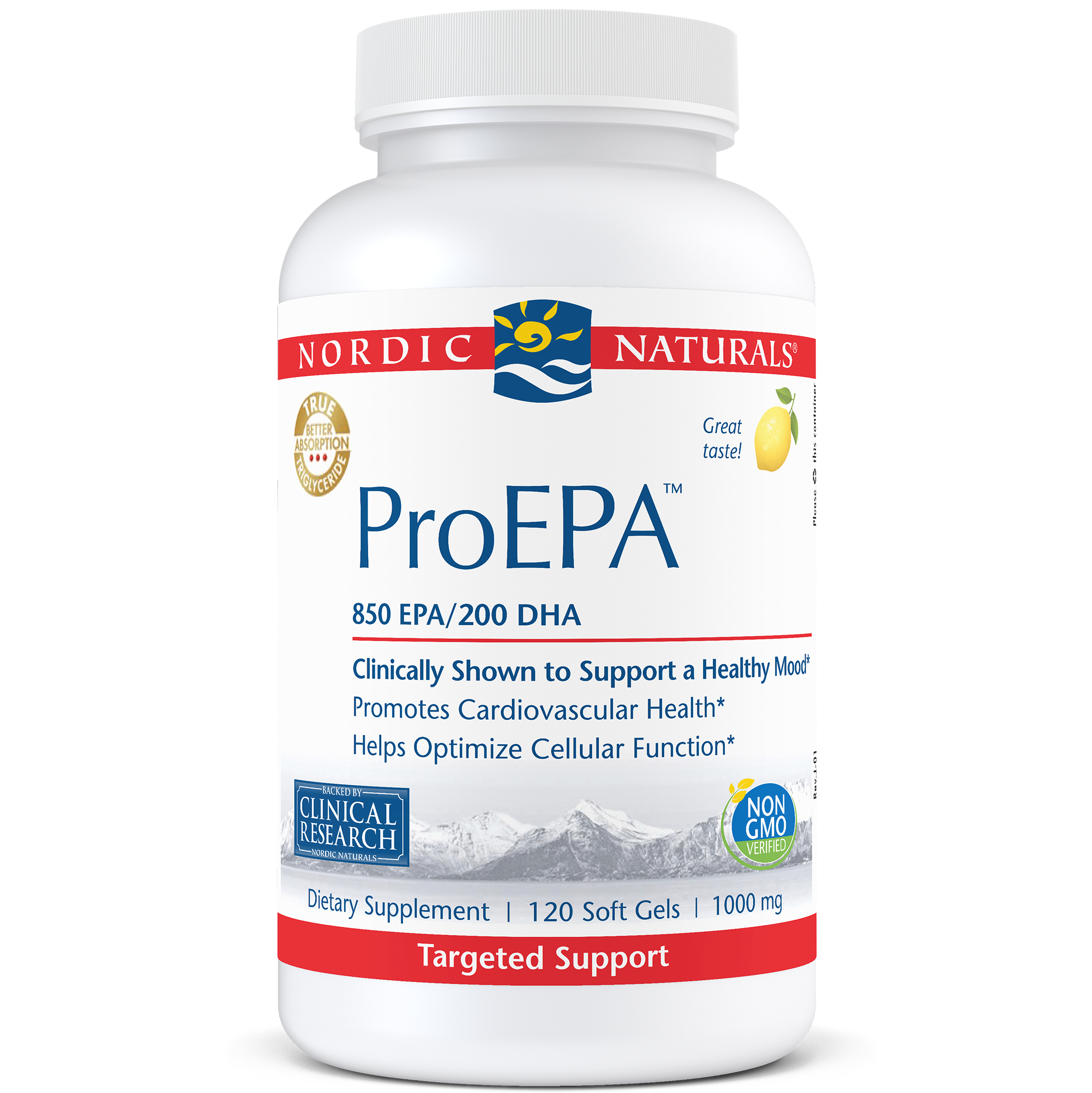 Nor Pro EPA 1000mg Omega-3 Fish Oil Supplement - 120 Softgels for Heart, Brain & Joint Health - Supports Cardiovascular Function & Cognitive Performance - Perfect for Daily Wellness Routine & Active Lifestyle