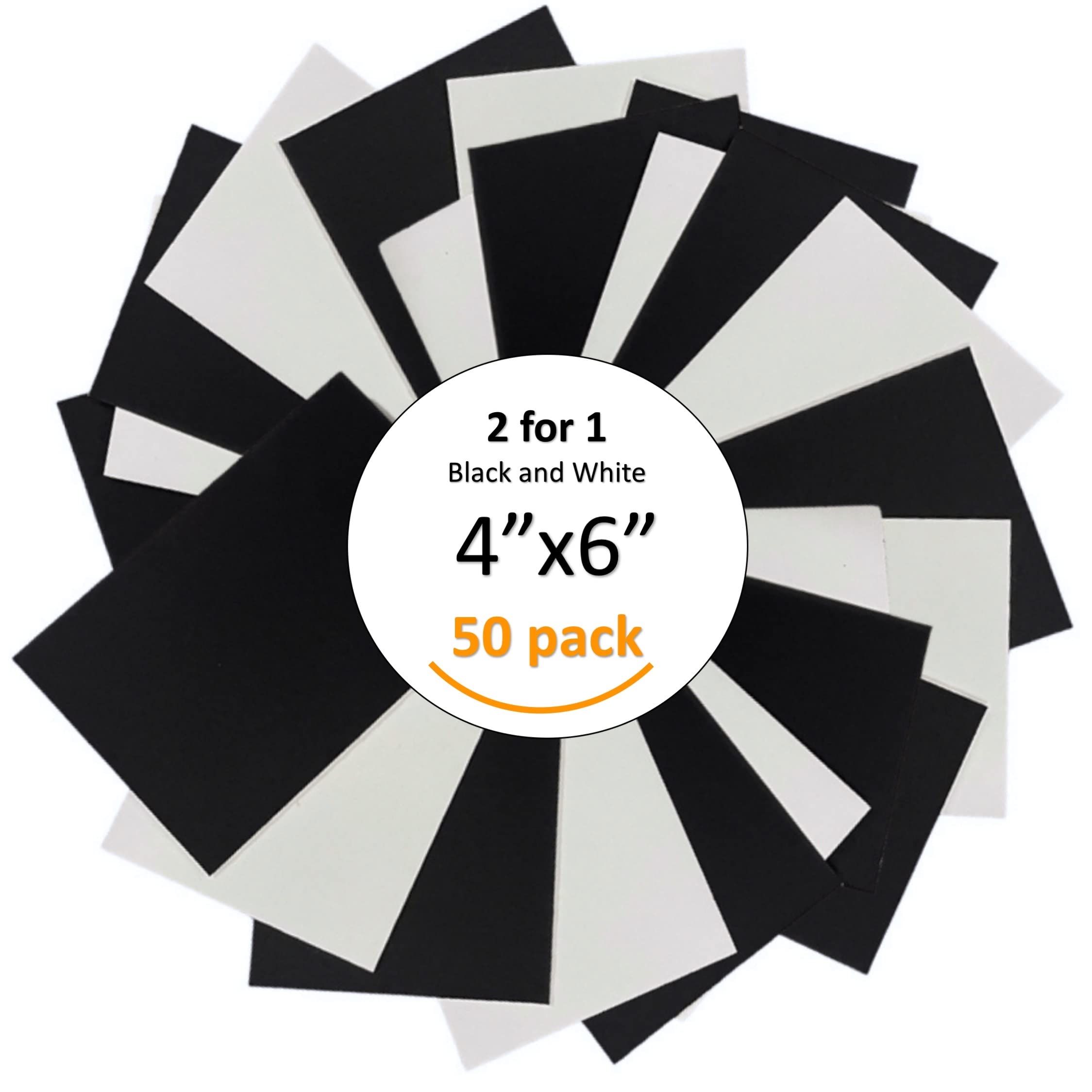 4x6-Inch Black Picture Frames with White Back & Acid-Free 4-Ply Mat Backer Board - Pack of 50 | Creative Photo Display for Home, Office & Gallery Wall Decor