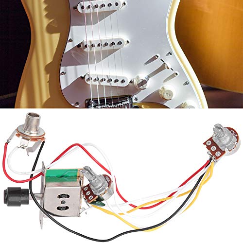 Labuduo 250K Prewired Wiring Harness Kit for Electric Guitar - Premium Replacement Potentiometer & Tone Control Upgrade - Perfect for DIY Guitar Repair, Modifications & Music Instrument Maintenance