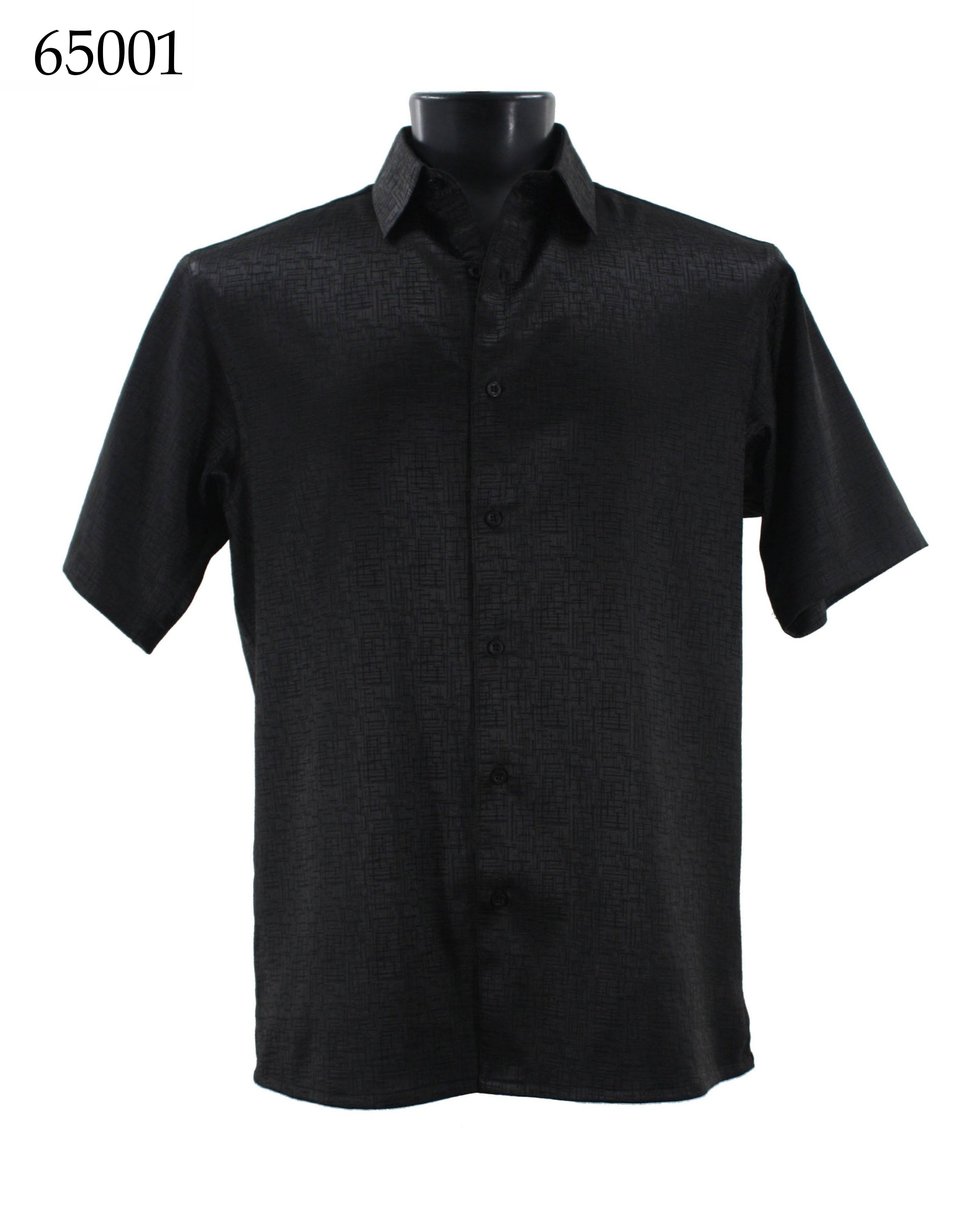 Bassiri Men's Short Sleeve Casual Shirt 65001 - Breathable Cotton Comfort Fit for Summer, Office & Outdoor Activities
